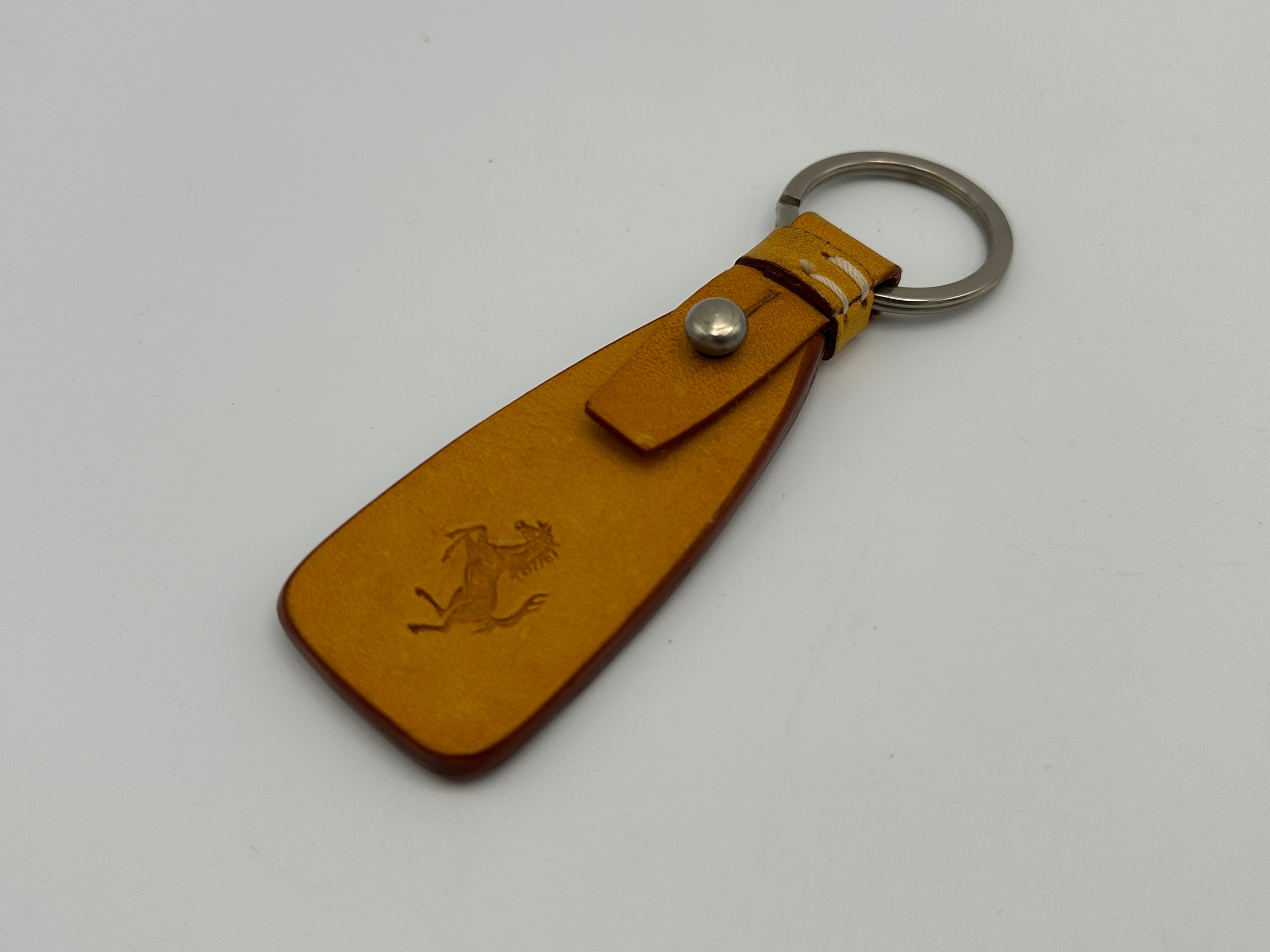 Ferrari Leather Keychain, Keyfob - Prancing Horse - Podio Ferrari