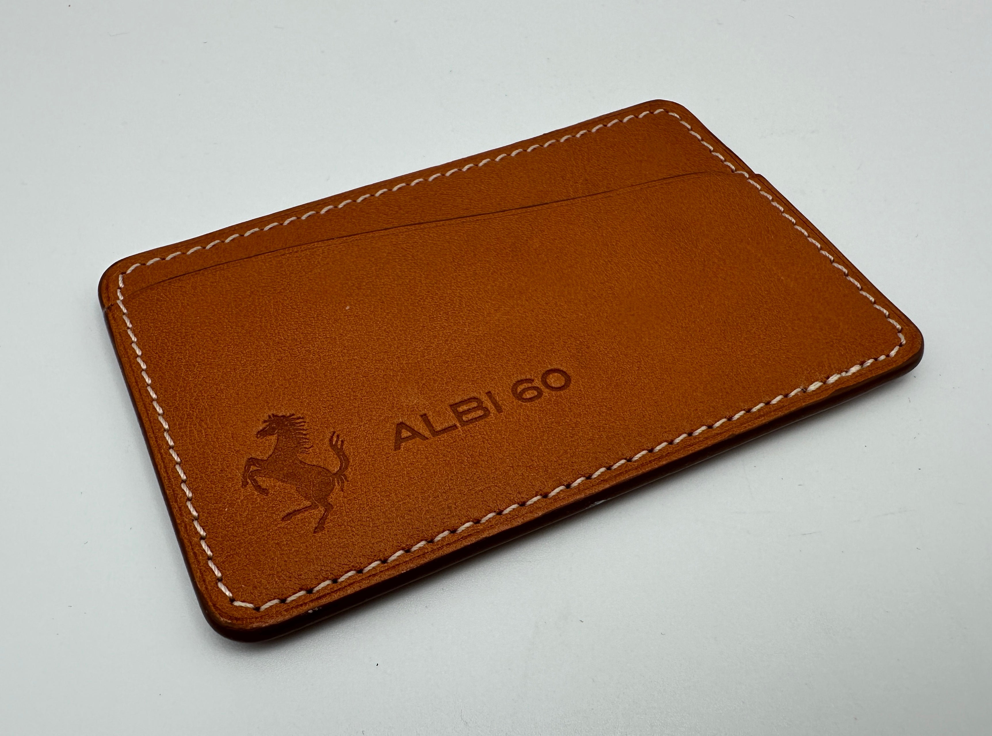 Ferrari Schedoni Leather Credit Card Wallet, Business Card Pouch - Albi 60