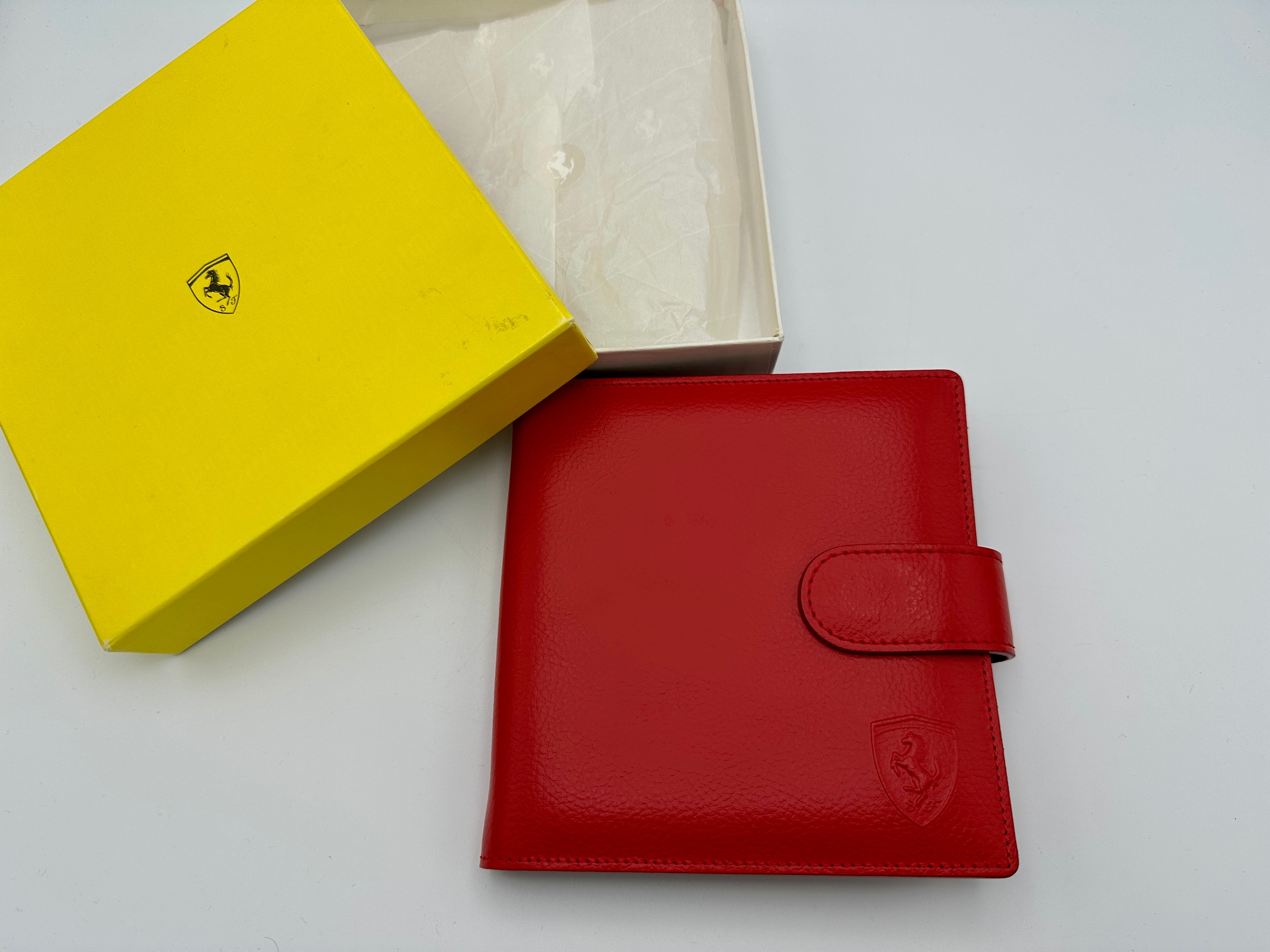 Ferrari Schedoni Red Leather CD DVD Wallet - Official Accessory - In Box