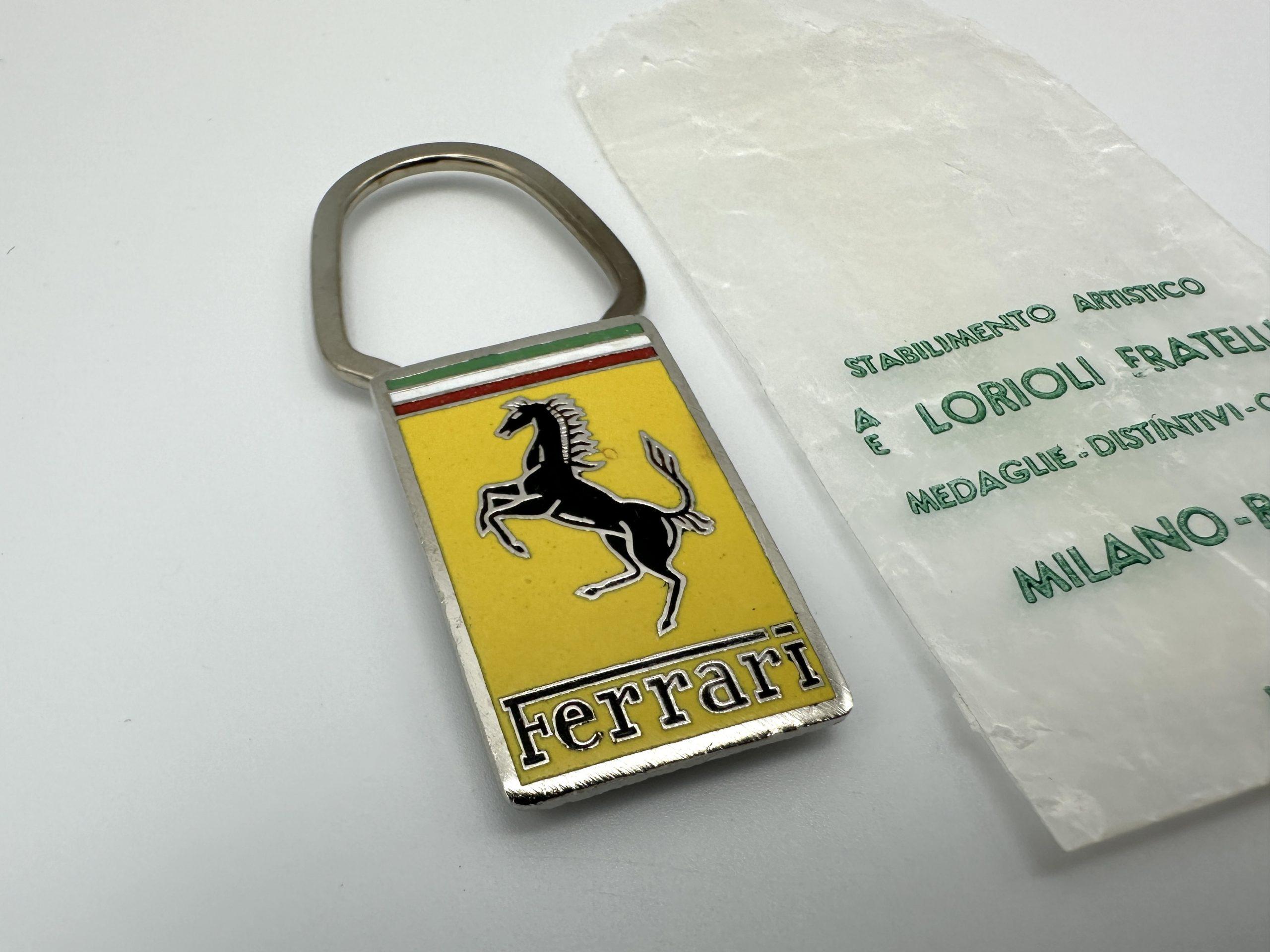 Ferrari A.E.Lorioli Keychain, Keyfob 1970’s – In Paper Bag - NOS