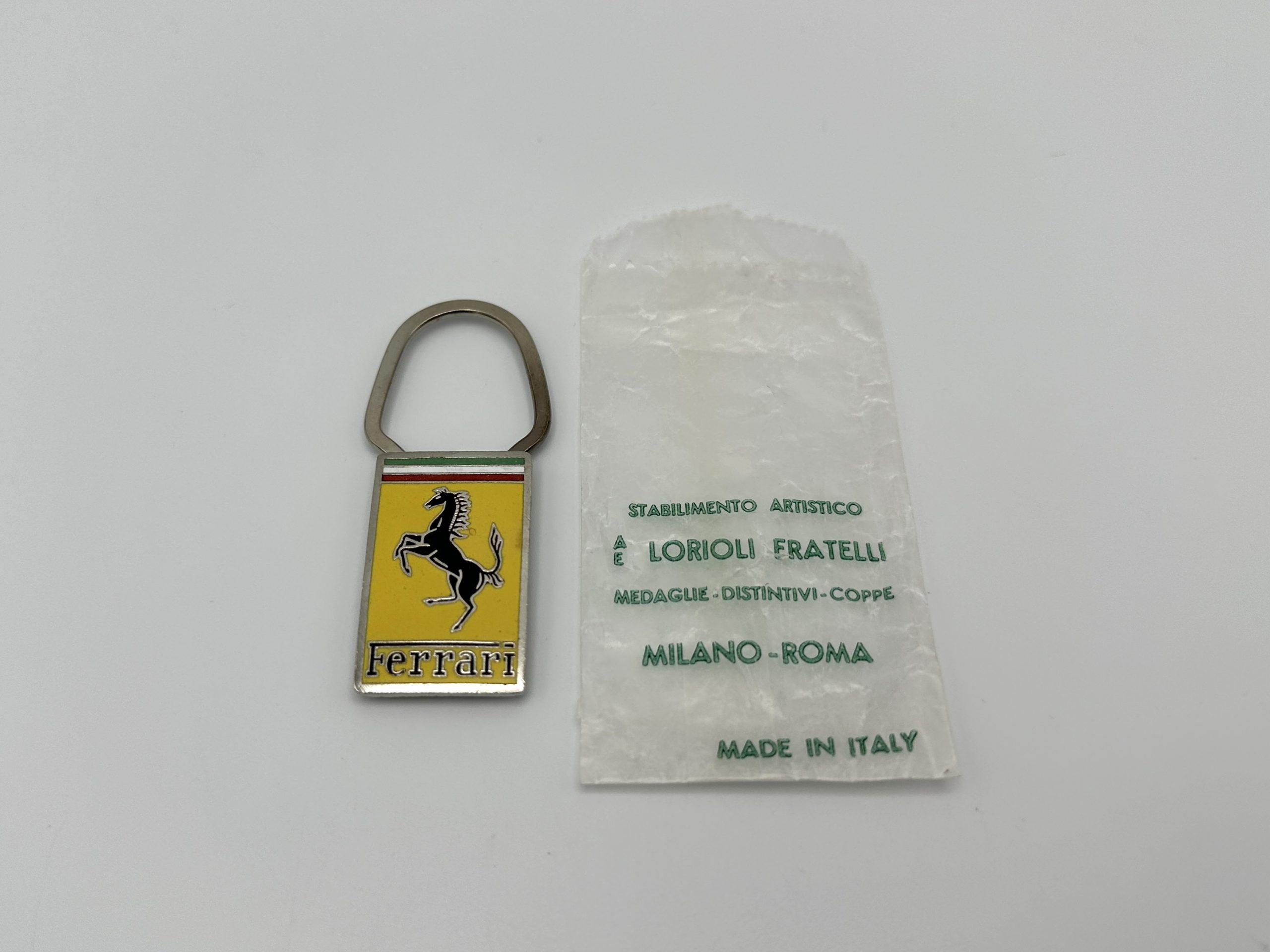 Ferrari A.E.Lorioli Keychain, Keyfob 1970’s – In Paper Bag - NOS