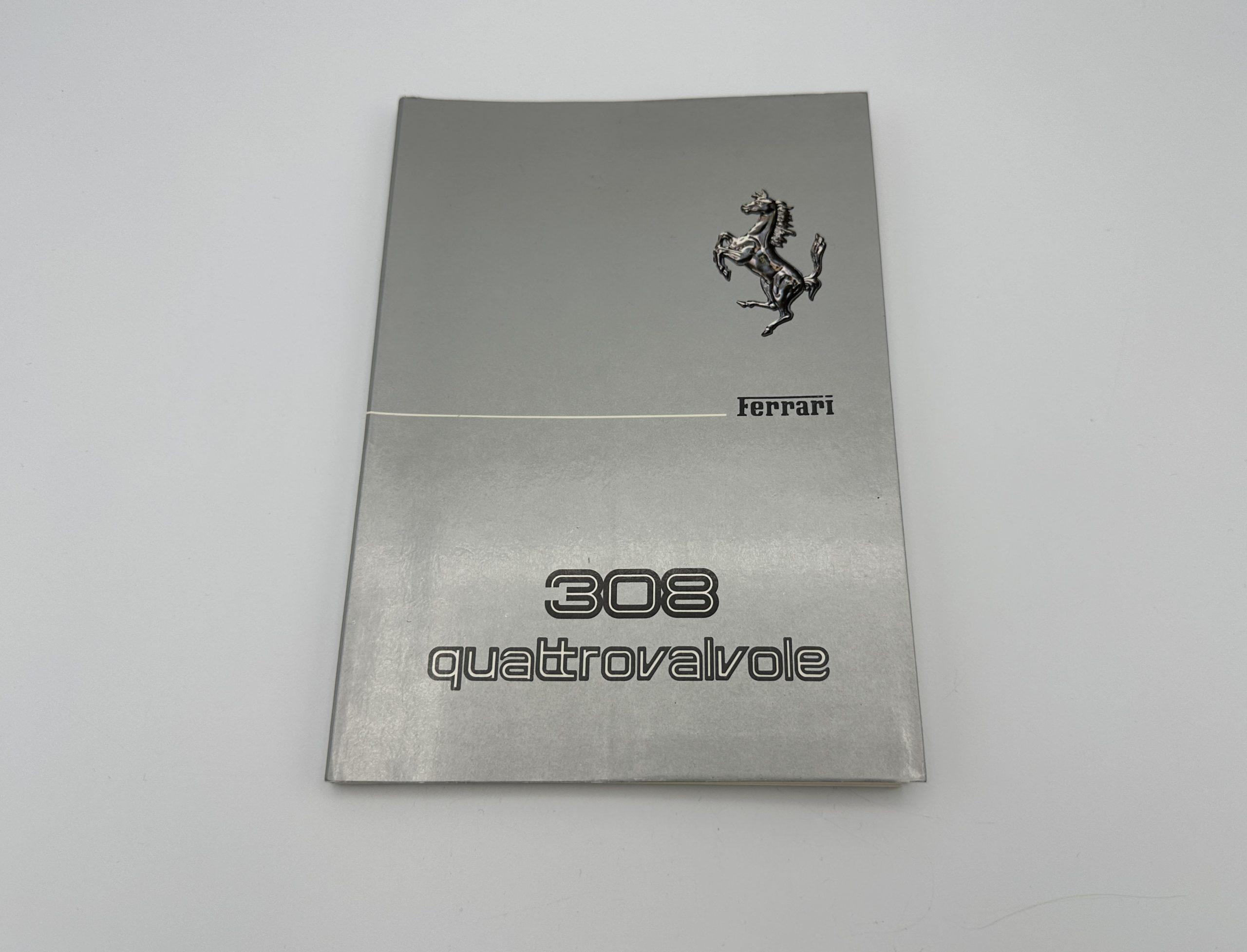 Ferrari 308 QV Quattrovalvole Owner’s Manual #248/82 – 1982