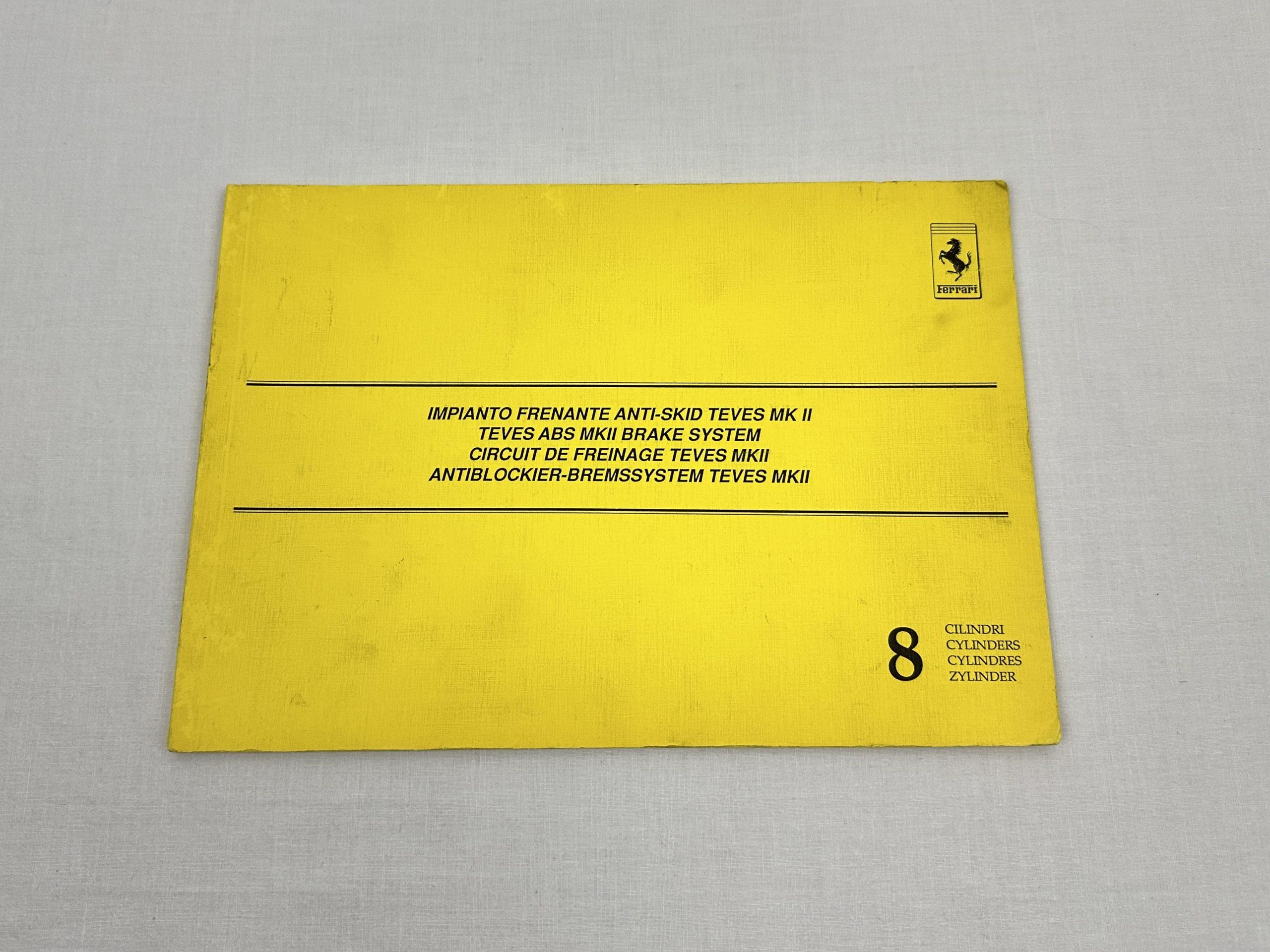 Ferrari 328, Mondial, GTB/GTS Turbo Teves ABS Brake System Workshop Manual - #534/88 - 1988