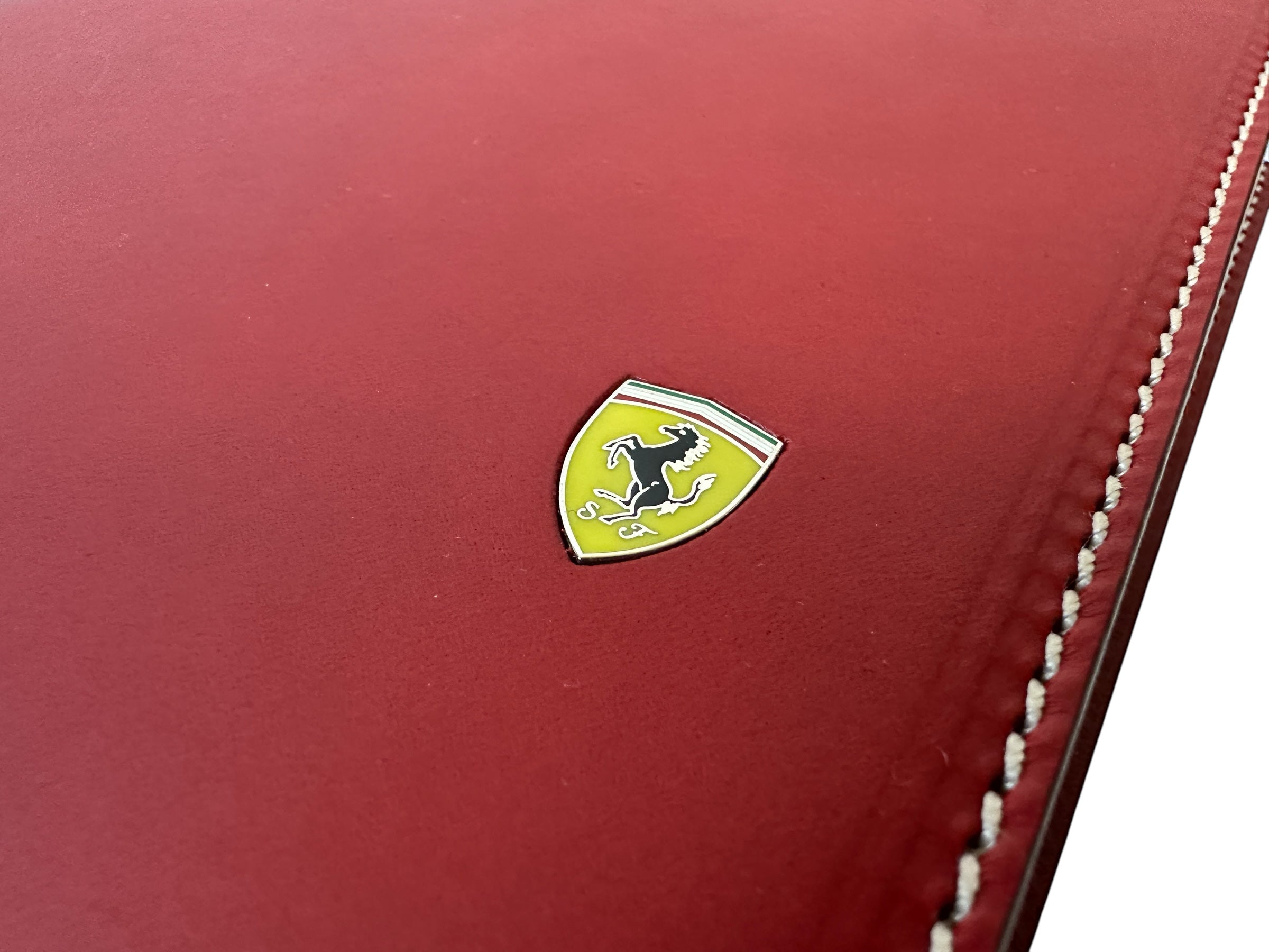 Ferrari Red Leather Business Organizer, Notepad, Pouch - Official Accessory