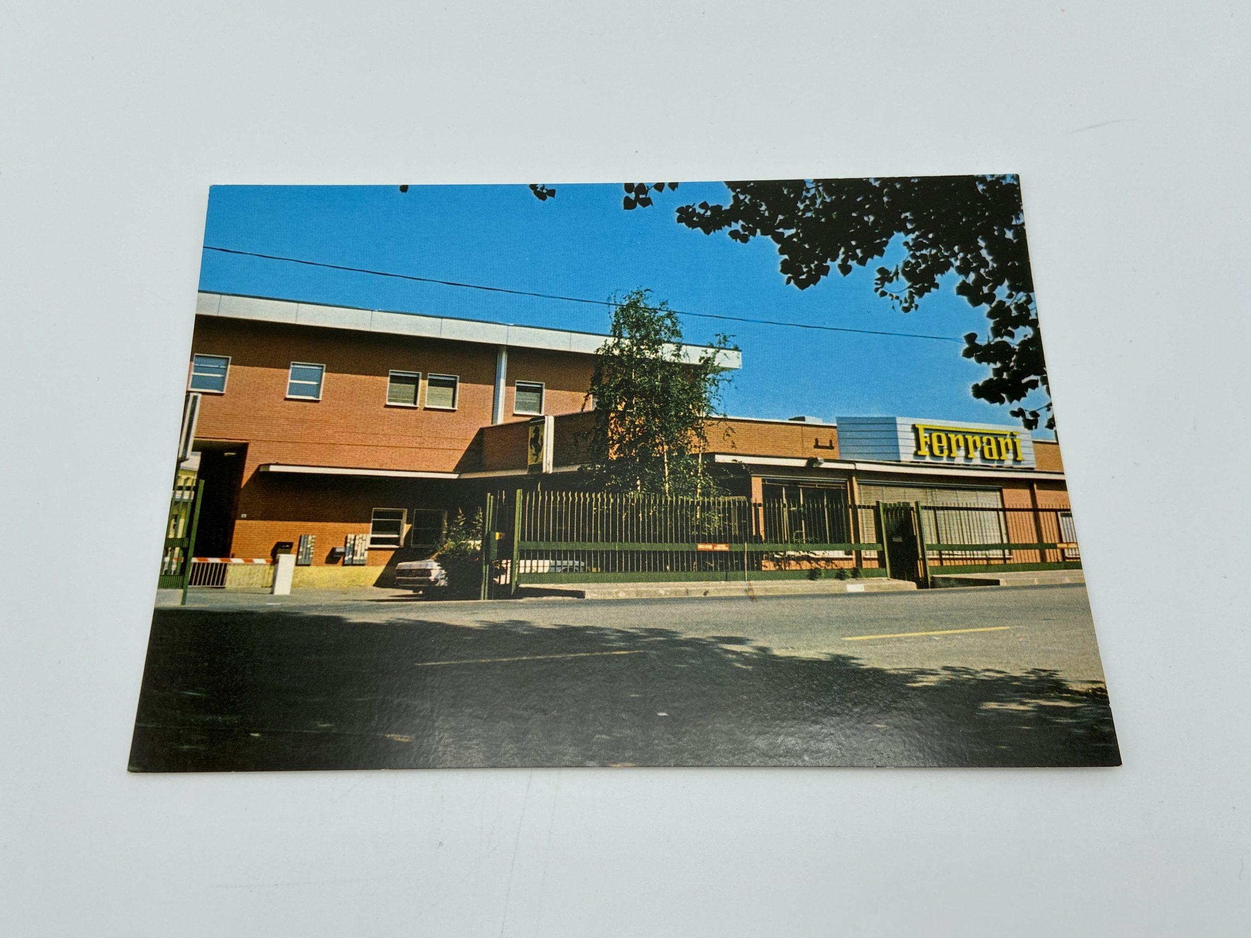 Ferrari Factory Entrance Gate Postcard 1970's/1980's