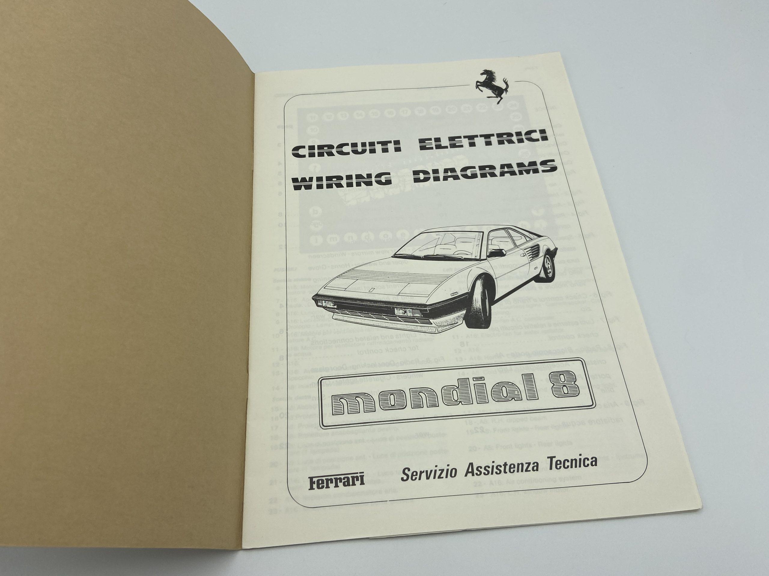 Ferrari Mondial 8 Wiring Diagrams – Circuiti Elettrici #223/81 – 1981