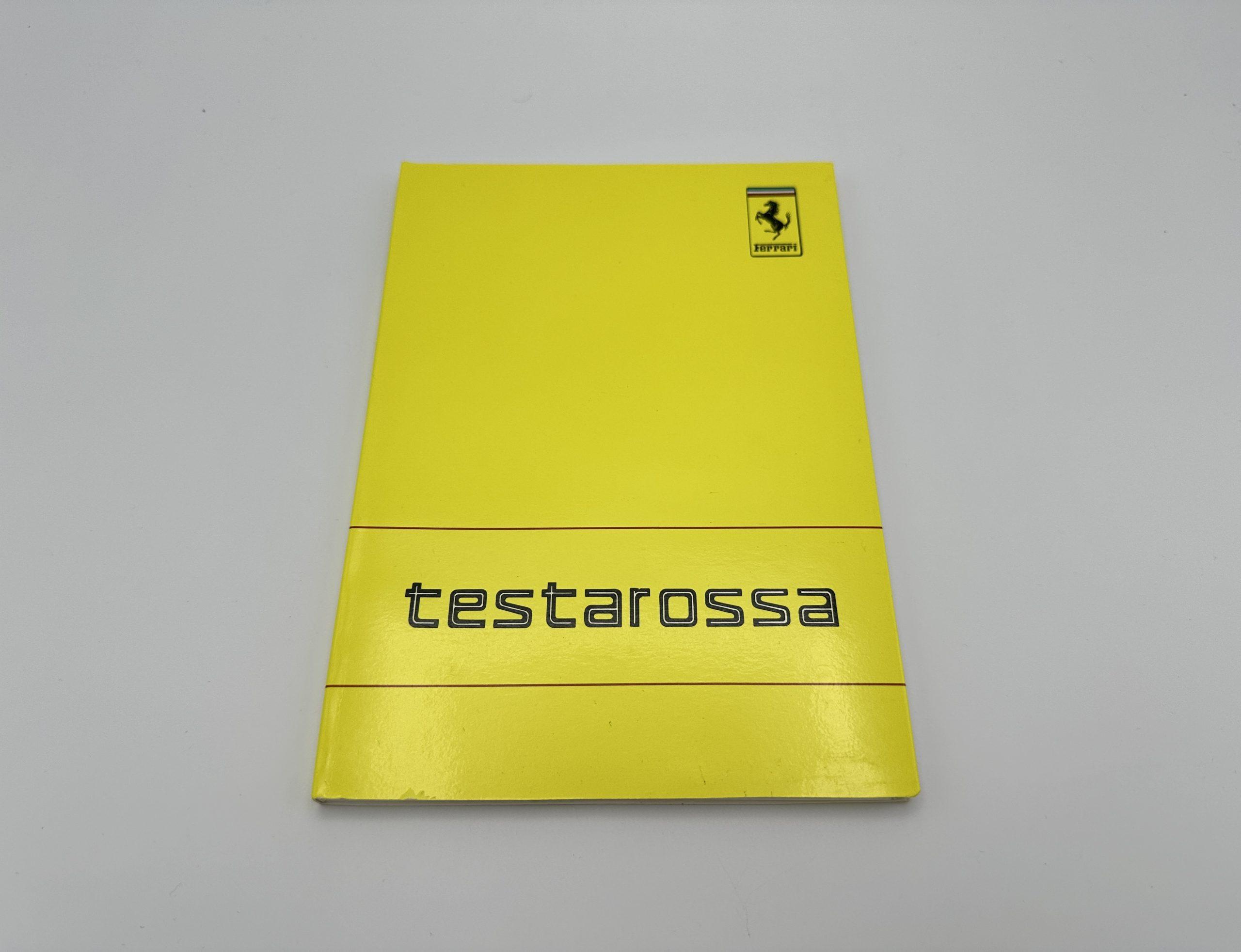 Ferrari Testarossa Swiss, Austrian, Swedish Version Owner’s Manual #519/88 3c – 1988