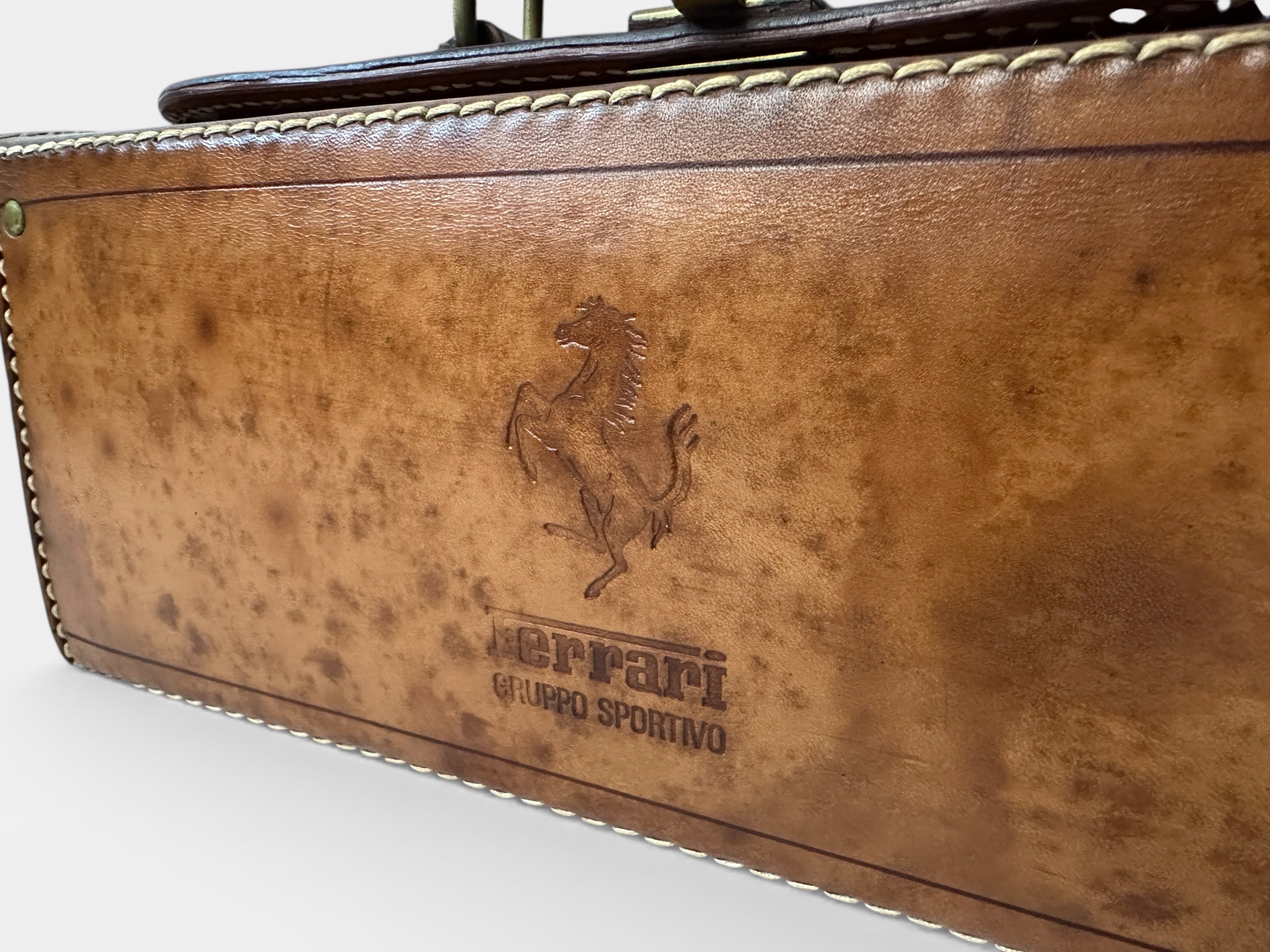 Ferrari Gestione Sportiva Schedoni Leather Case, Tools and Equipment Bag