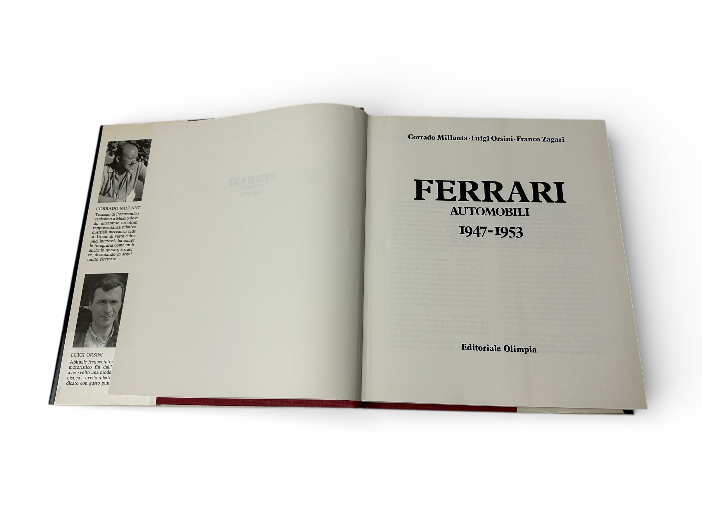 Ferrari Automobili 1947-1953 - Book by Millanta, Orsini and Zagari - Italian - 1985