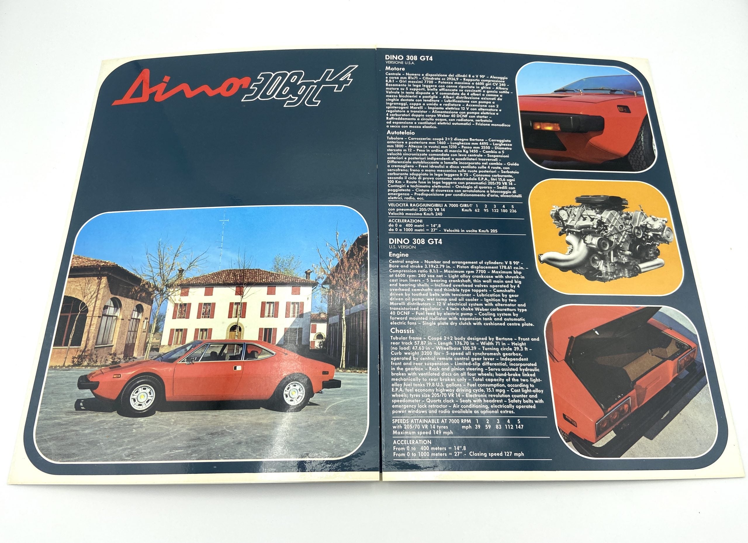 Ferrari Dino 308 GT4 U.S.Version Sales Brochure #98/74