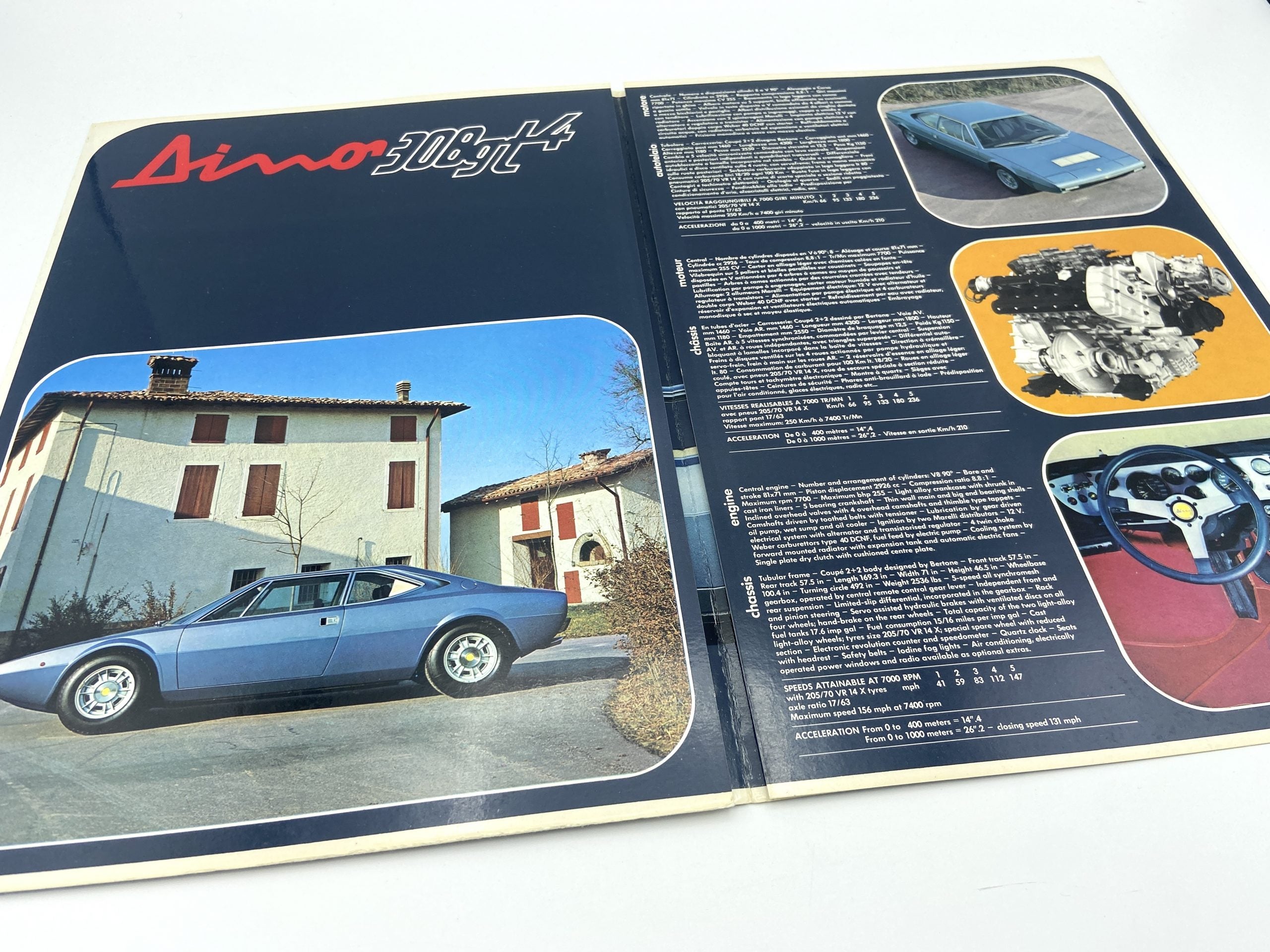 Ferrari Dino 308 GT4 Sales Brochure #119/76 - 1976