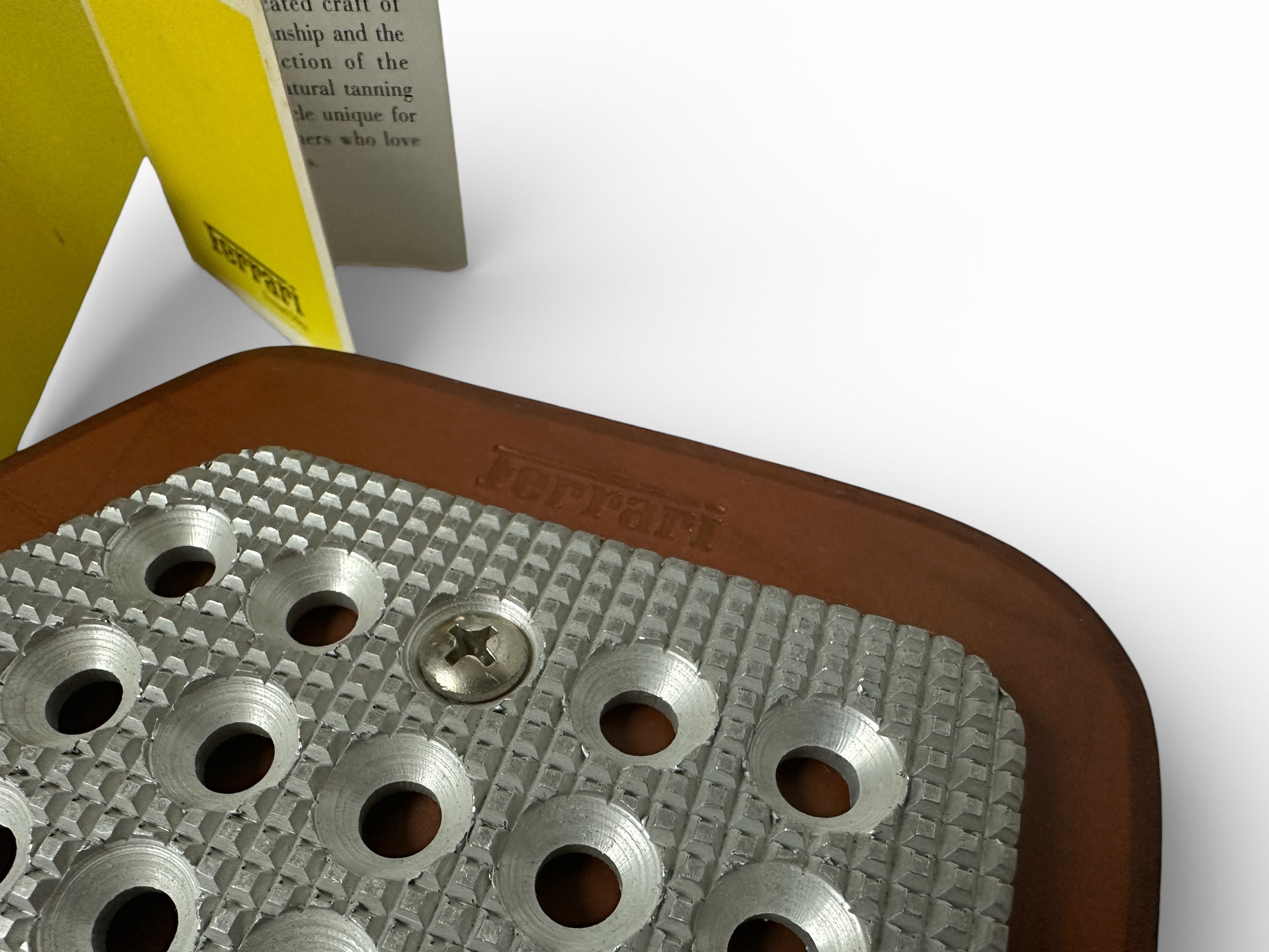 Ferrari 355 F355 Brake Pedal On Schedoni Leather Base - Paperweight - Official Accessory