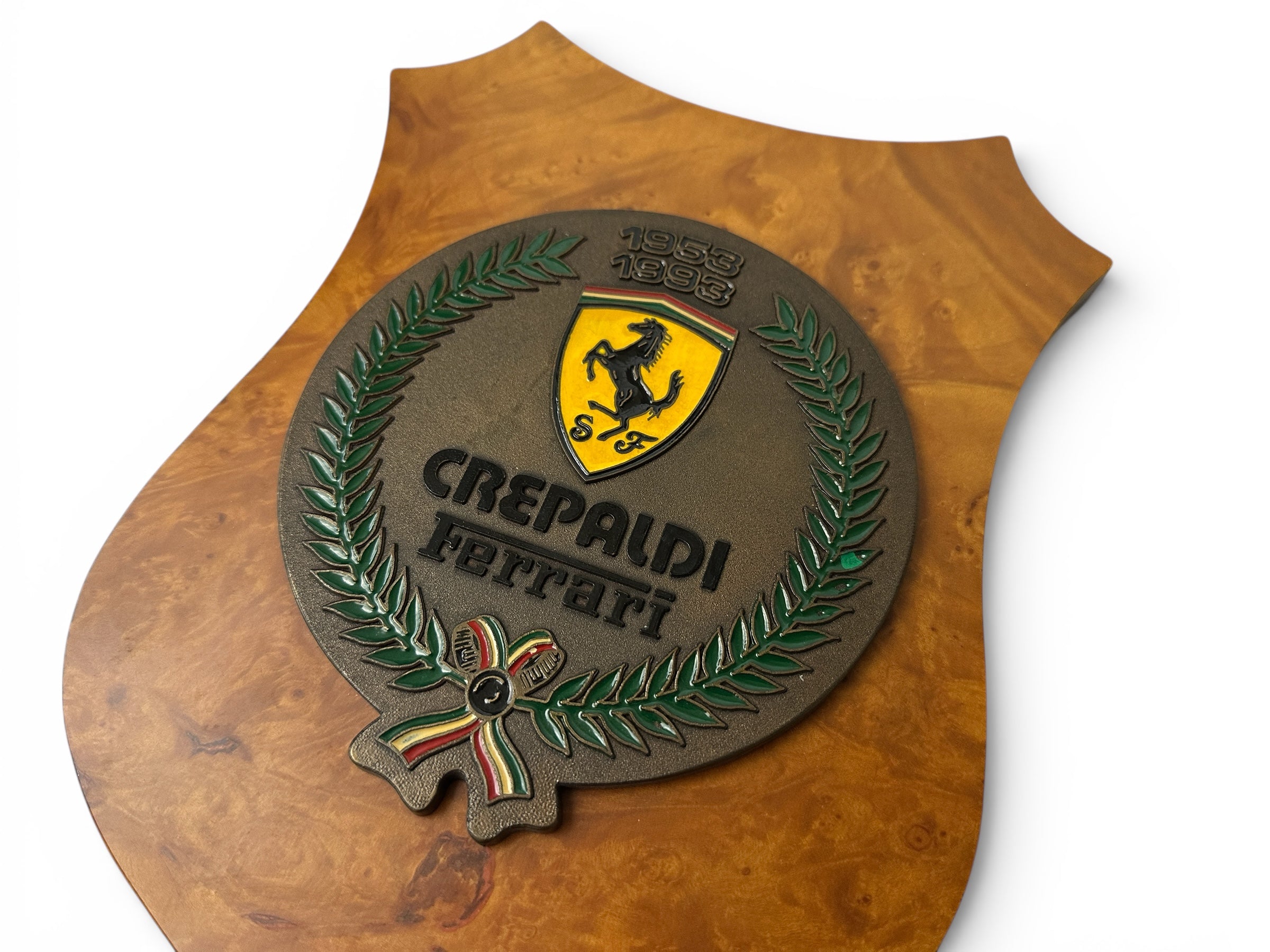 Ferrari Crepaldi Milano Dealership 1953-1993 Plaque - 40th Anniversary