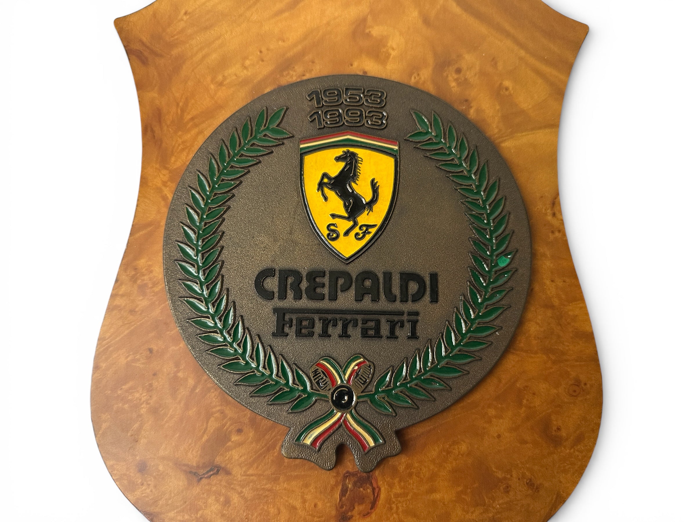 Ferrari Crepaldi Milano Dealership 1953-1993 Plaque - 40th Anniversary