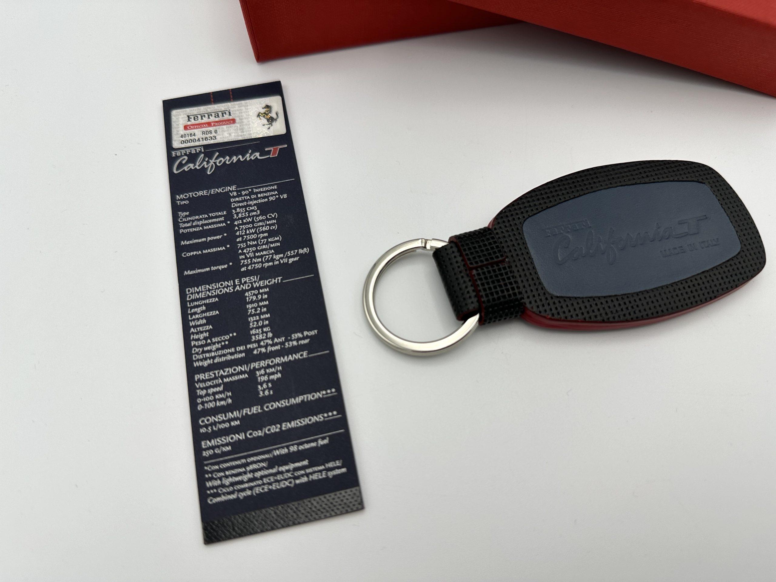 Ferrari California T Blue Leather Keychain, Keyfob – Official Accessory