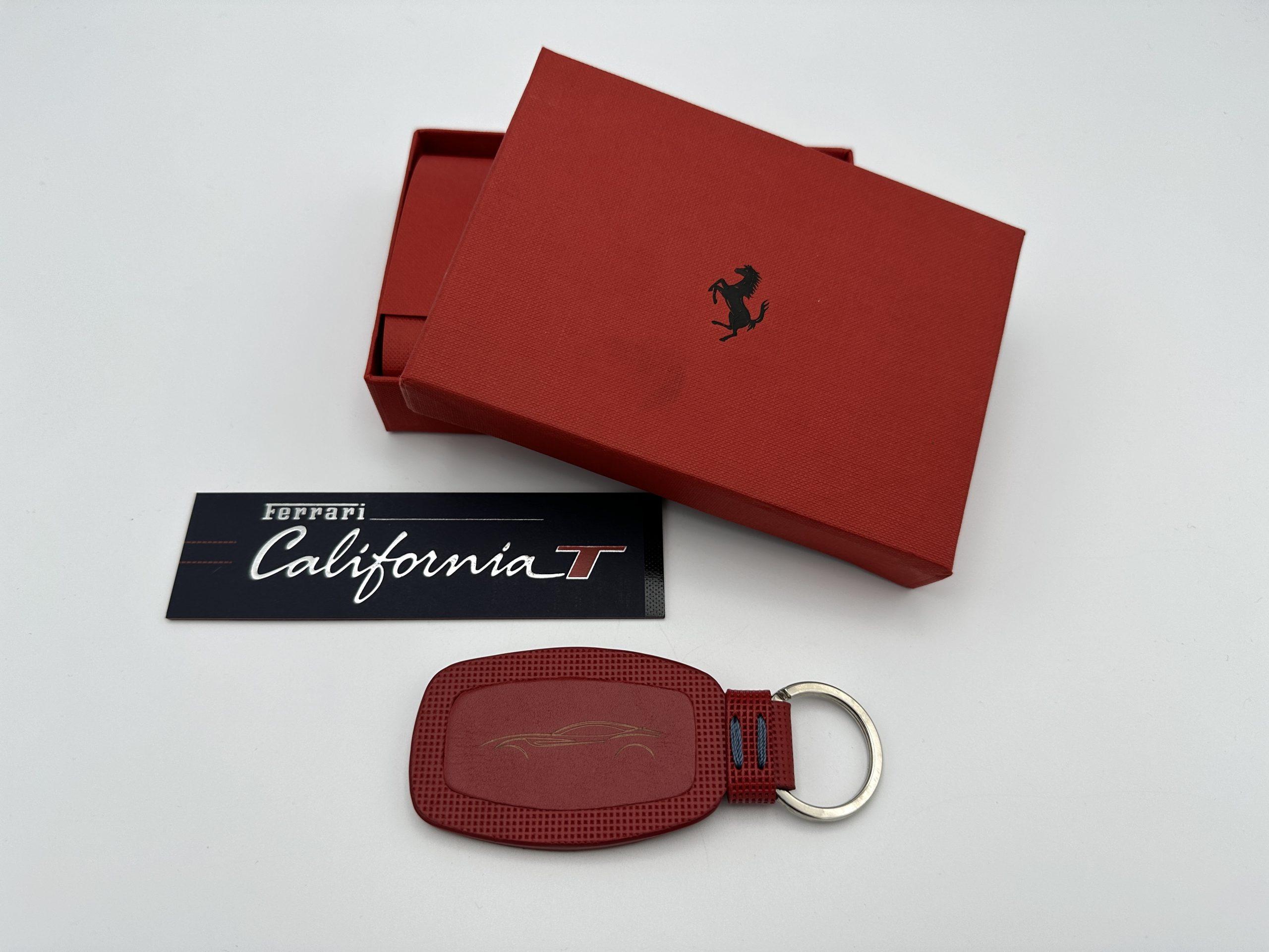 Ferrari California T Red Leather Keychain, Keyfob – Official Accessory