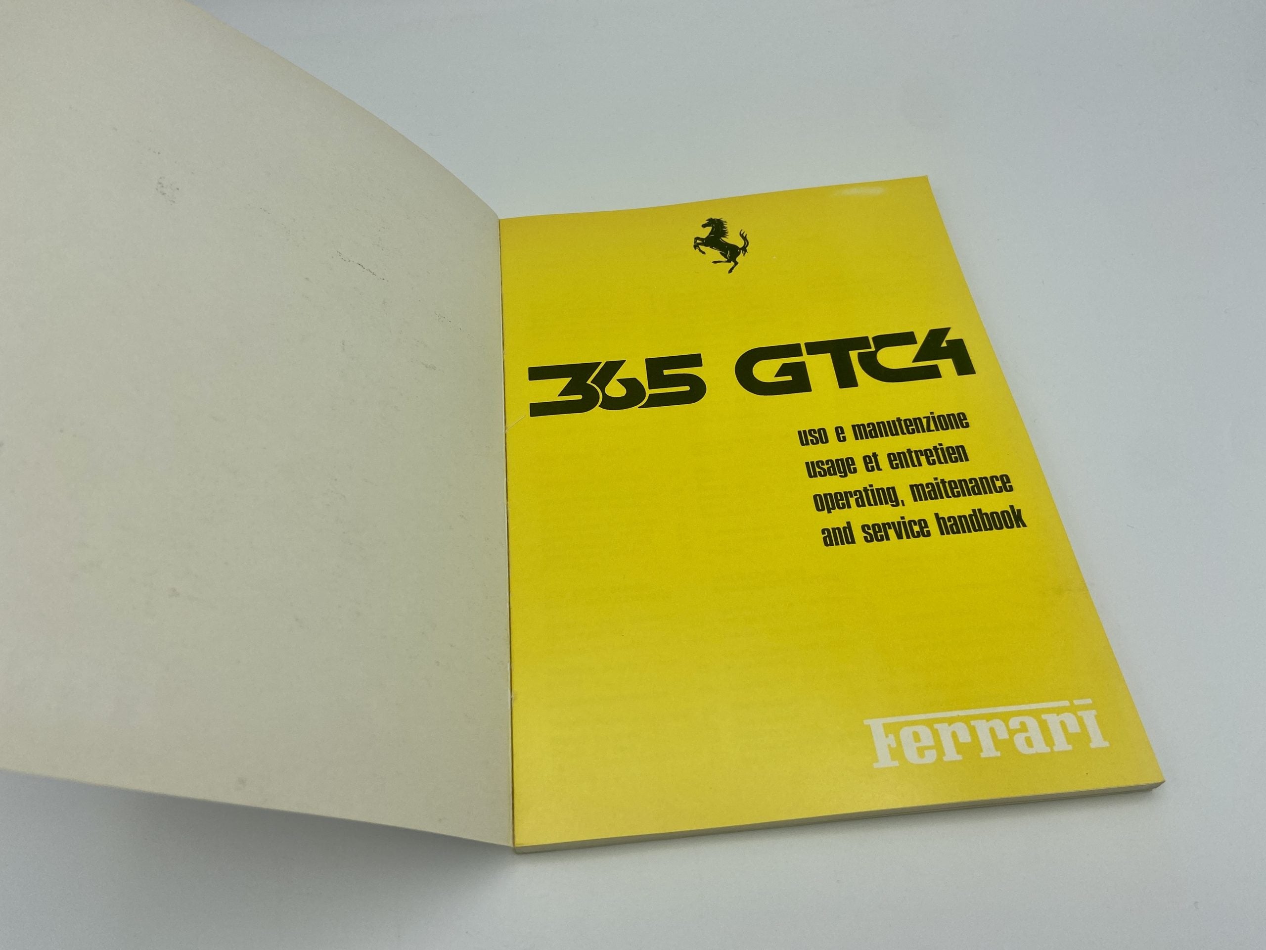 Ferrari 365 GTC4 Owner’s Manual #54/71 - 1971