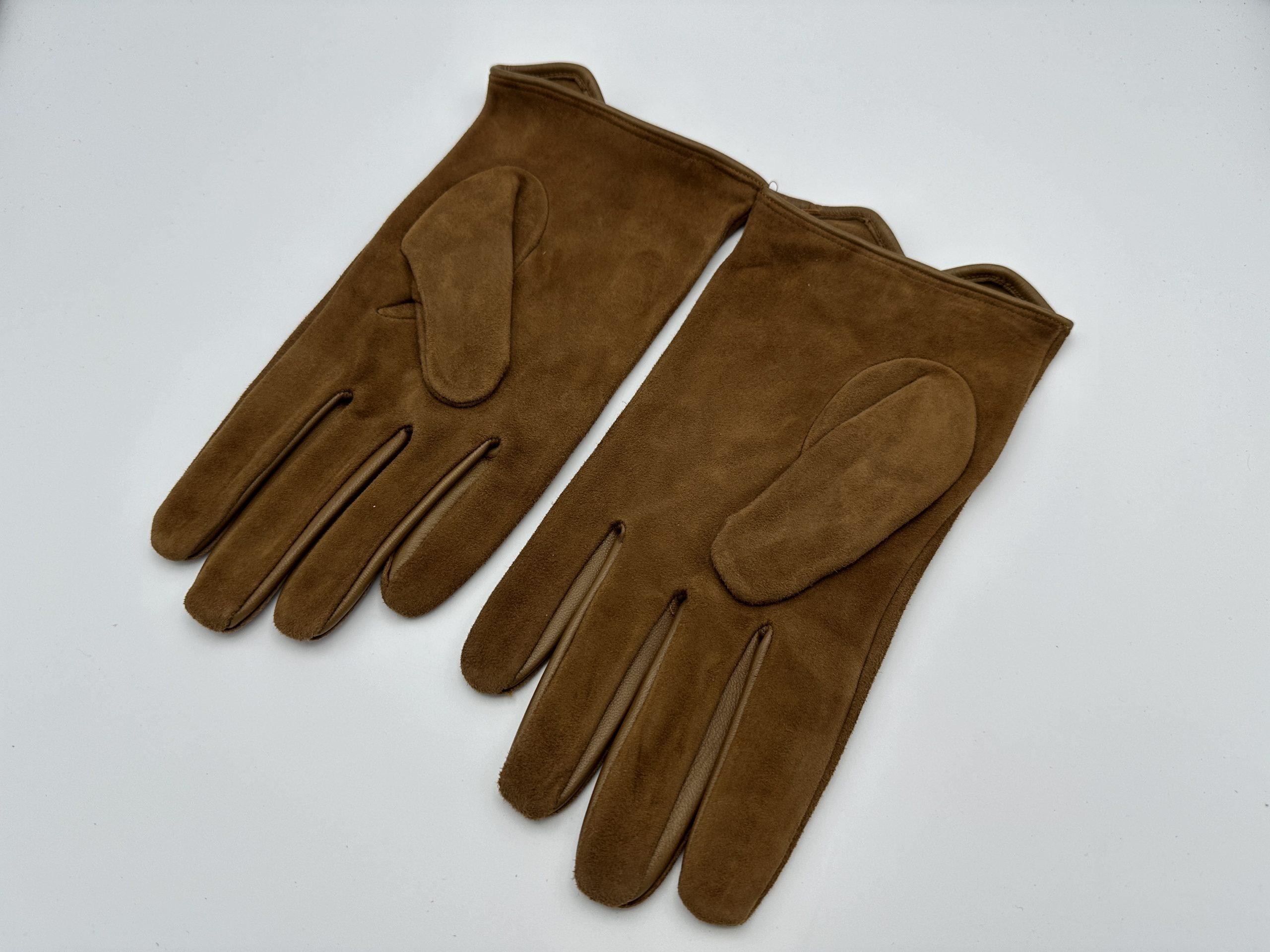 Ferrari Brown Lambskin Leather Driving Gloves, Racing Gloves – Size XL – Official Merchandise