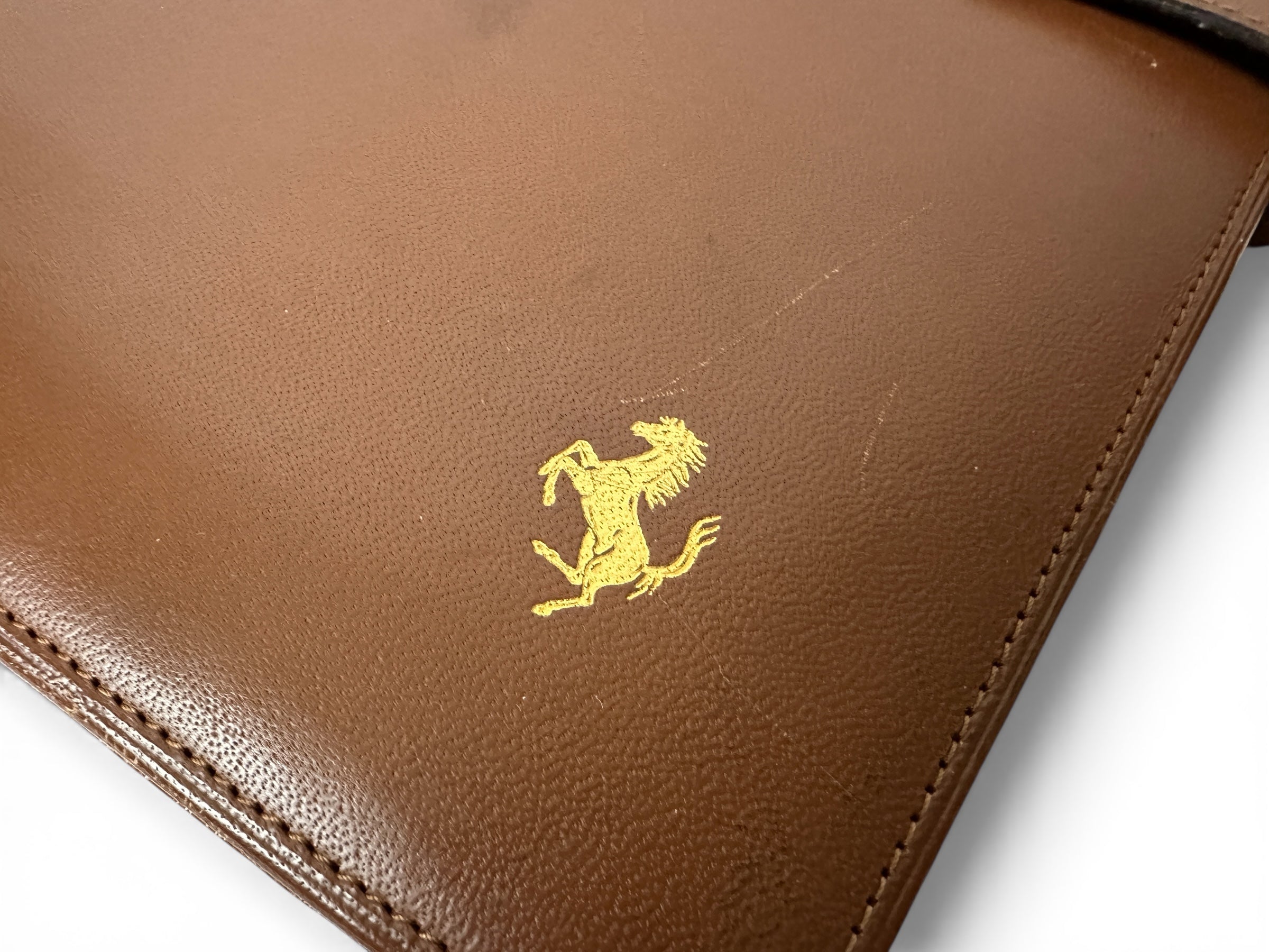 Ferrari 275, 330, 365 GTB4 Daytona Leather Document Pouch, Handbook Wallet - 1960's