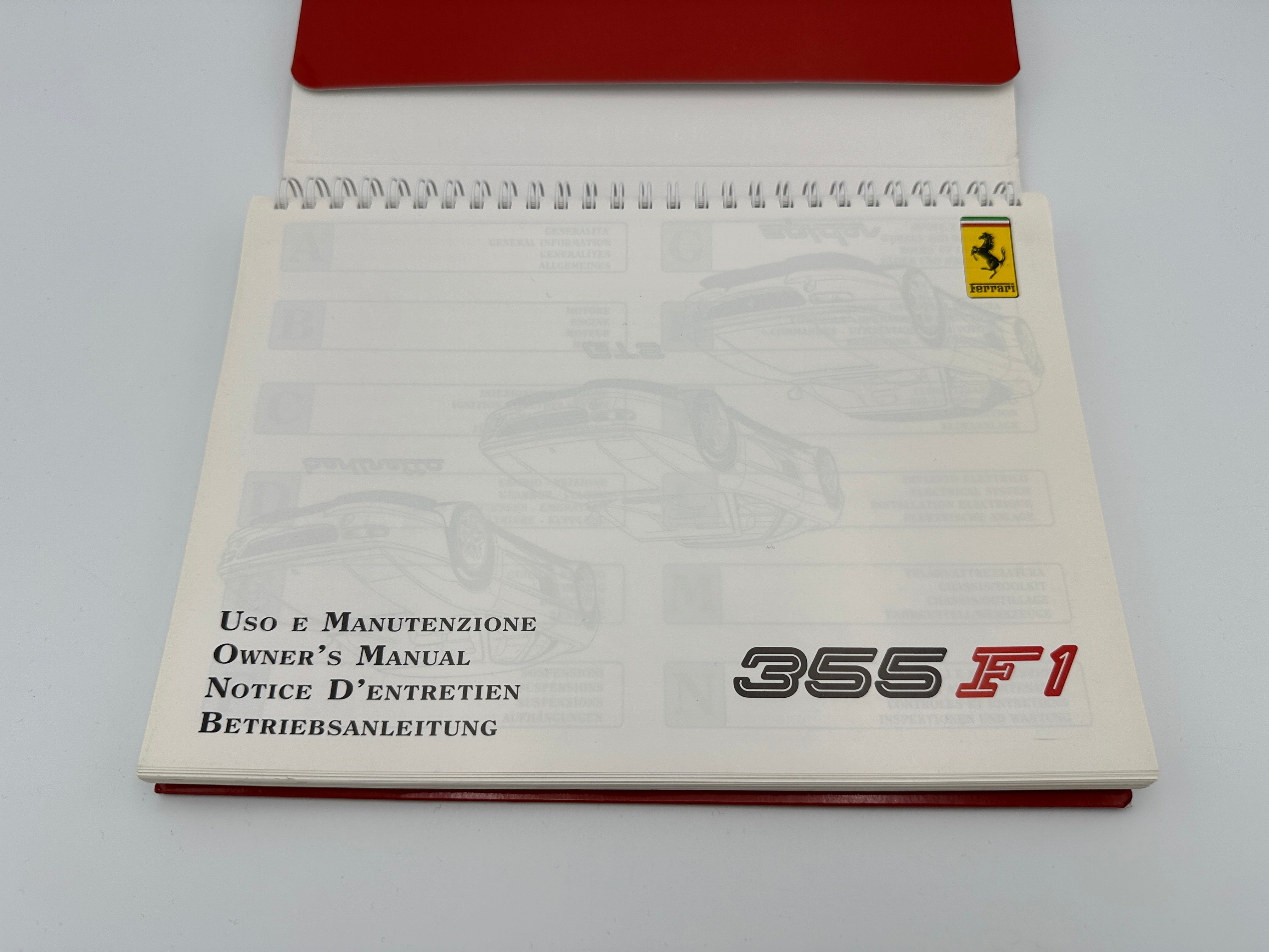 Ferrari 355 F1 Berlinetta, GTS & Spider Owners Manual #1234/97 - 1997