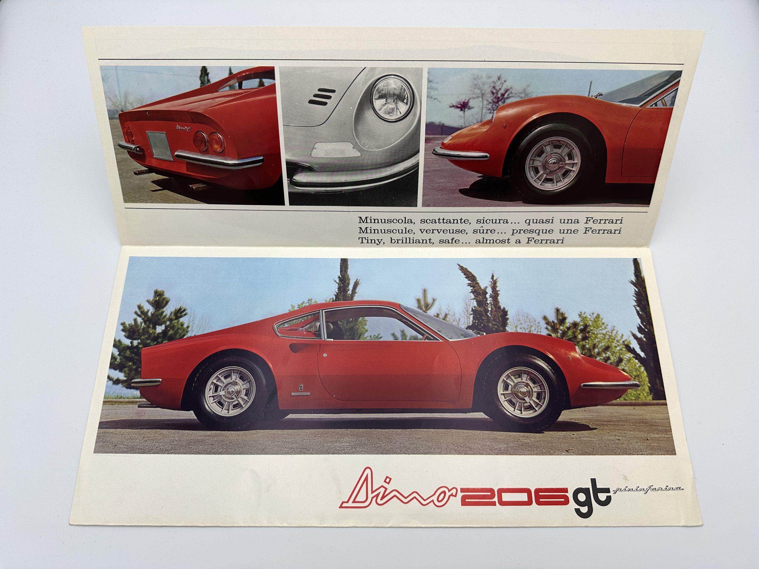 Ferrari Dino 206 GT Sales Brochure #20/68 – 1968