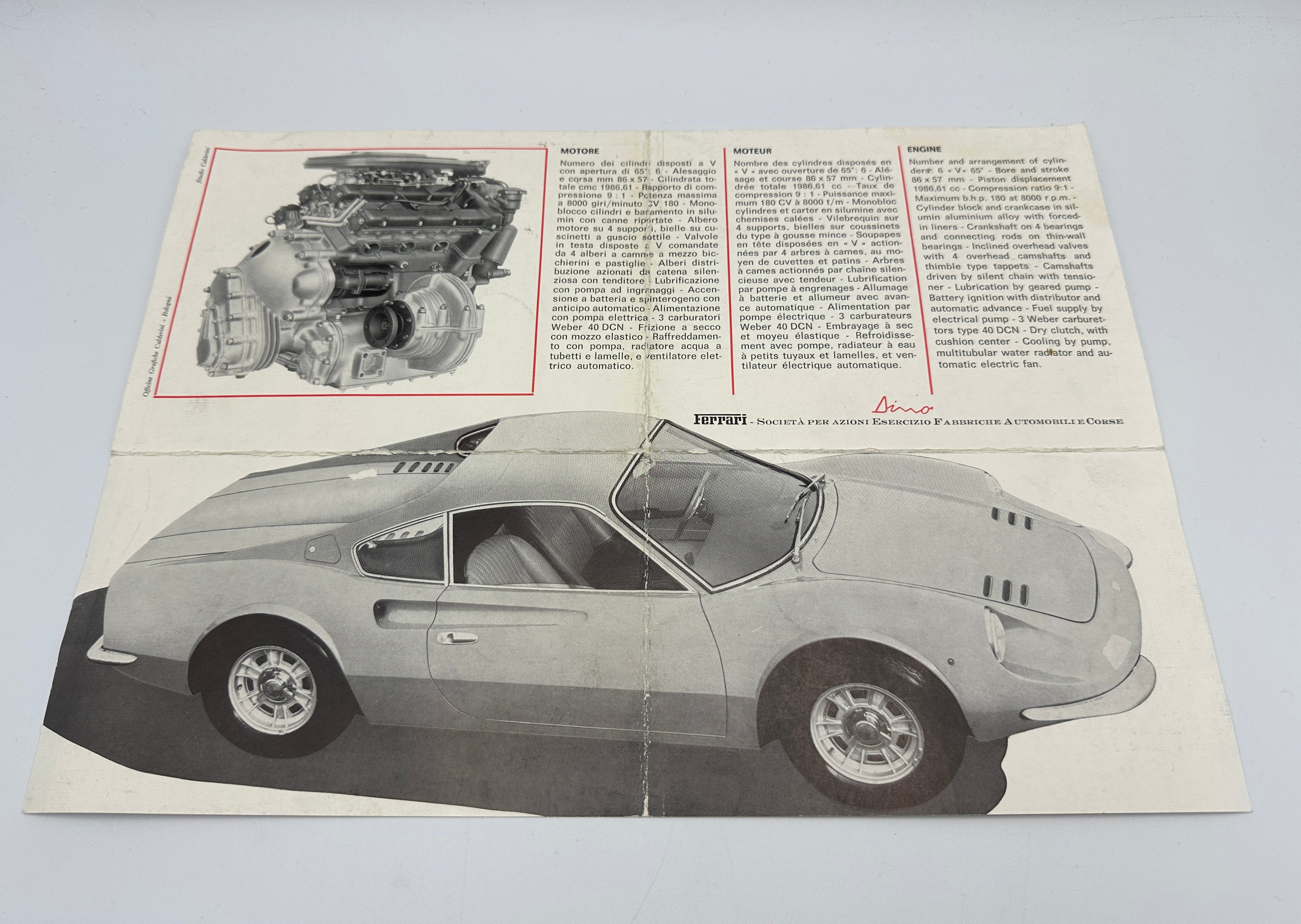 Ferrari Dino 206 GT Early Sales Brochure #15/67 – 1967