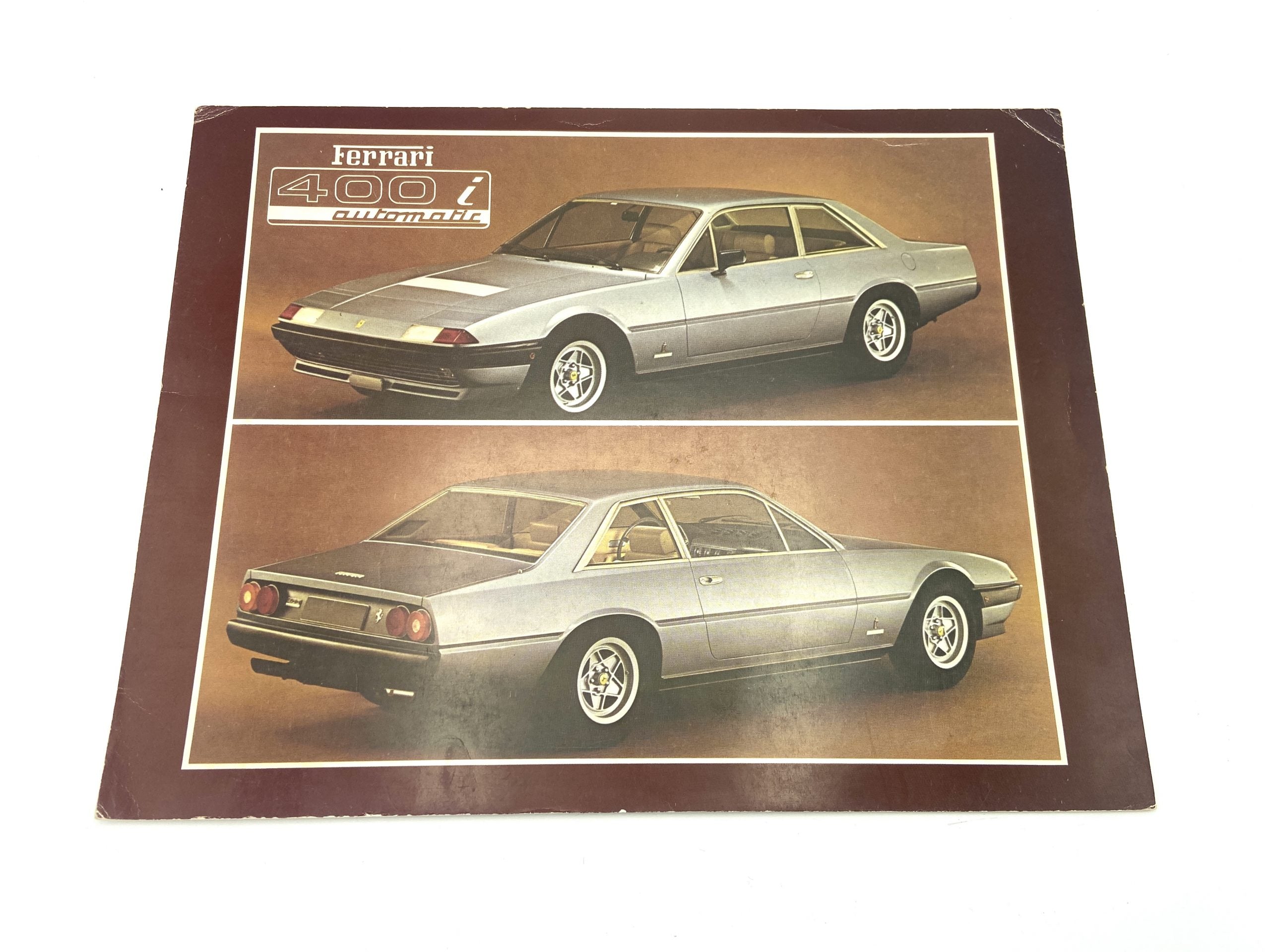 Ferrari 400i Automatic Sales Brochure, Specification Sheet Meadowlands Car Imports Corp. USA