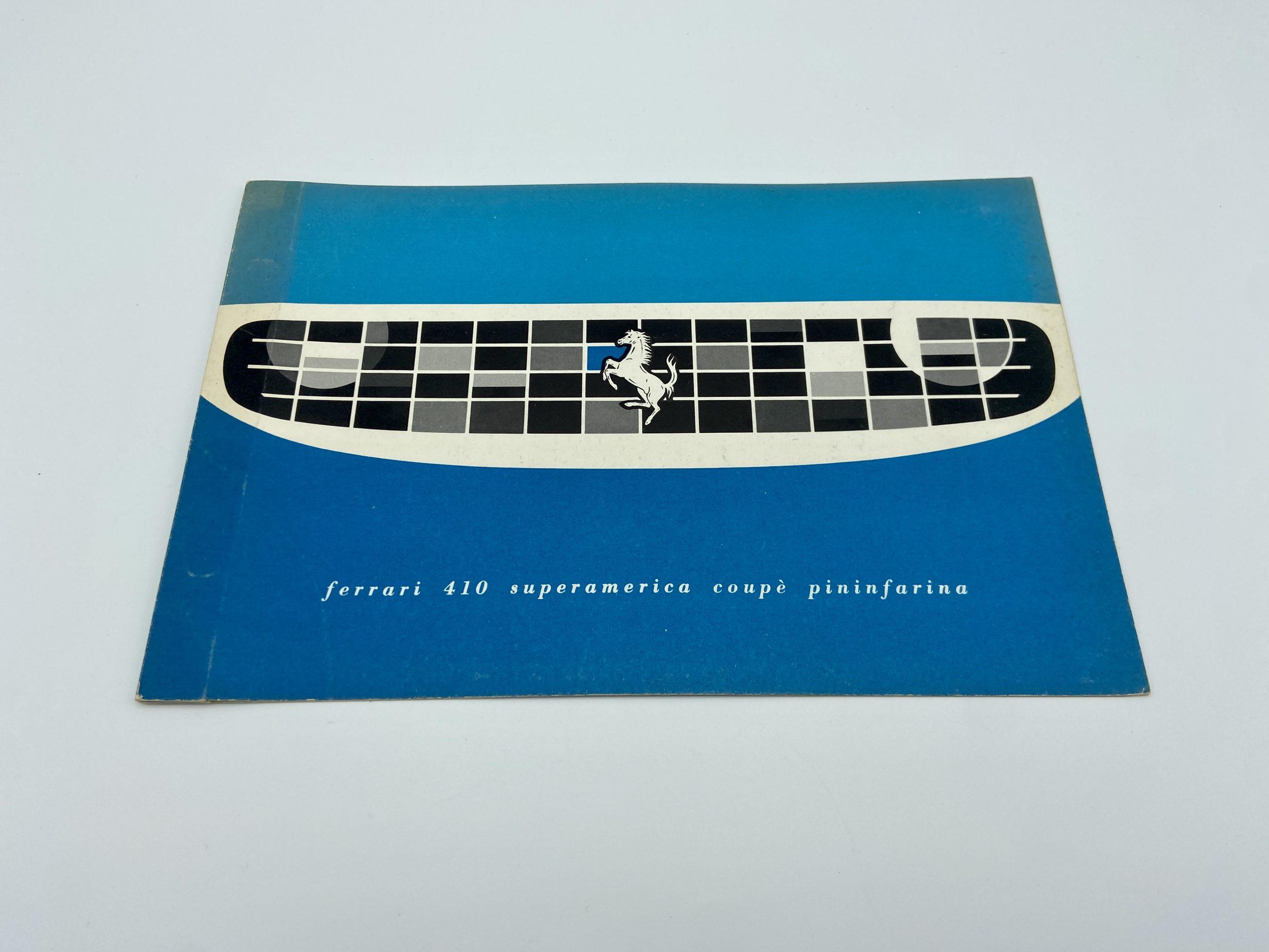 Ferrari 410 Superamerica Coupe Pininfarina Sales Brochure – Italian