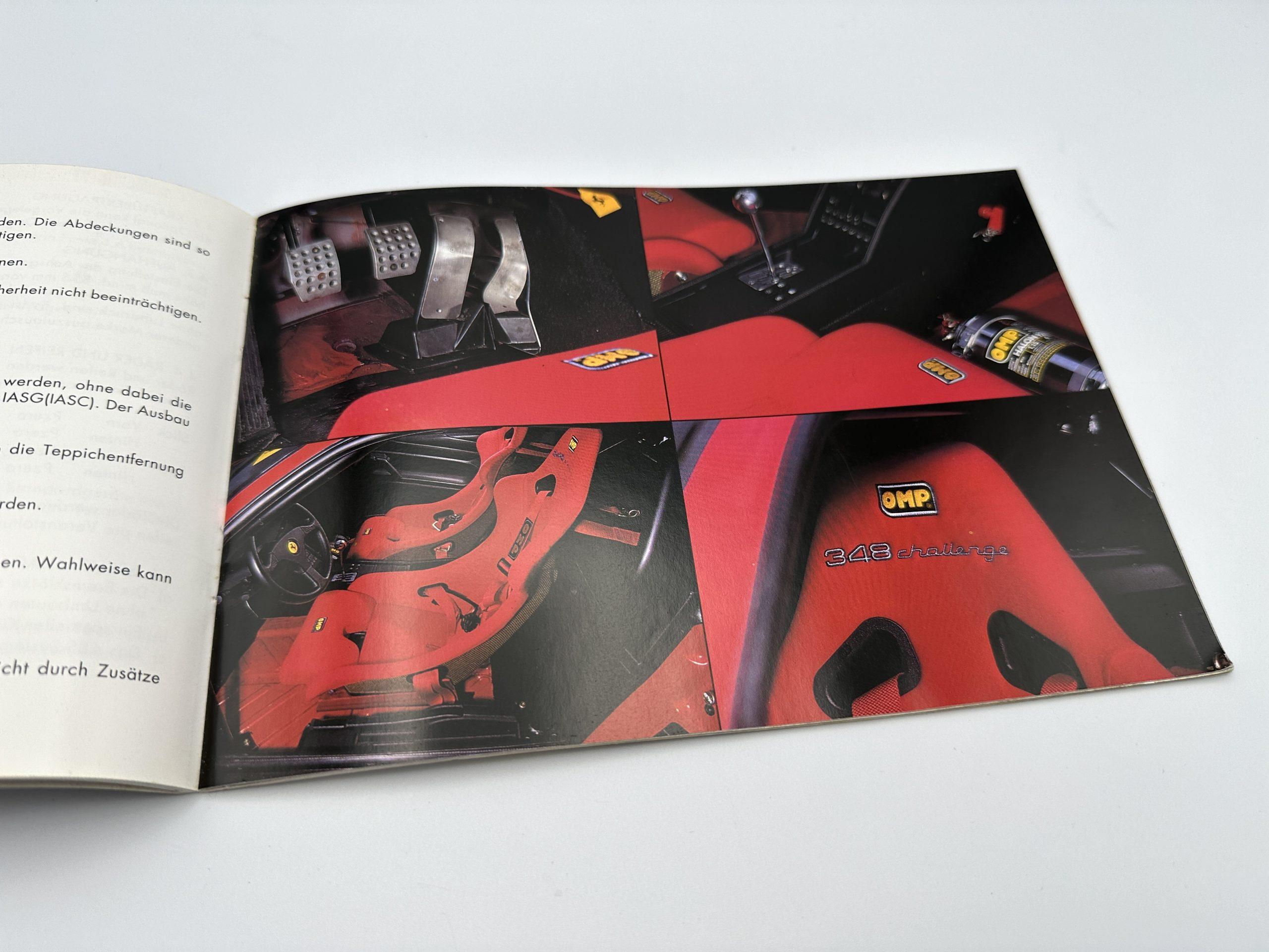 Ferrari 348 Challenge Regulations Brochure - 1993