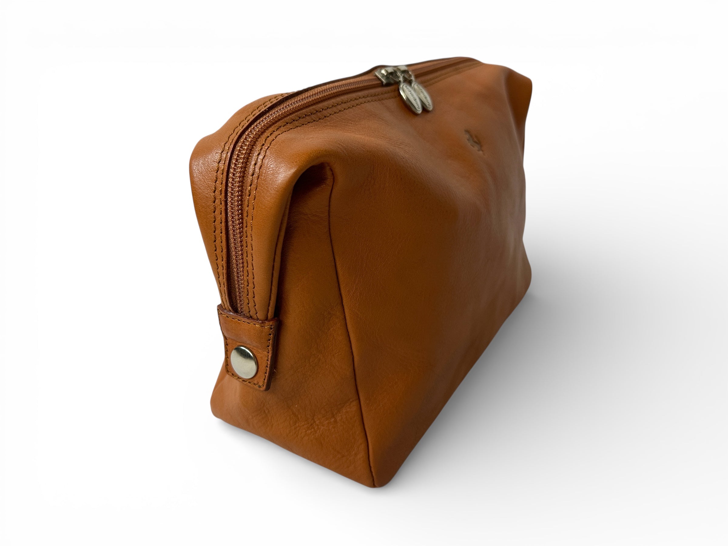 Ferrari Schedoni Cuoio Leather Wash Bag, Personal Care Bag, Beautycase - Official Accessory