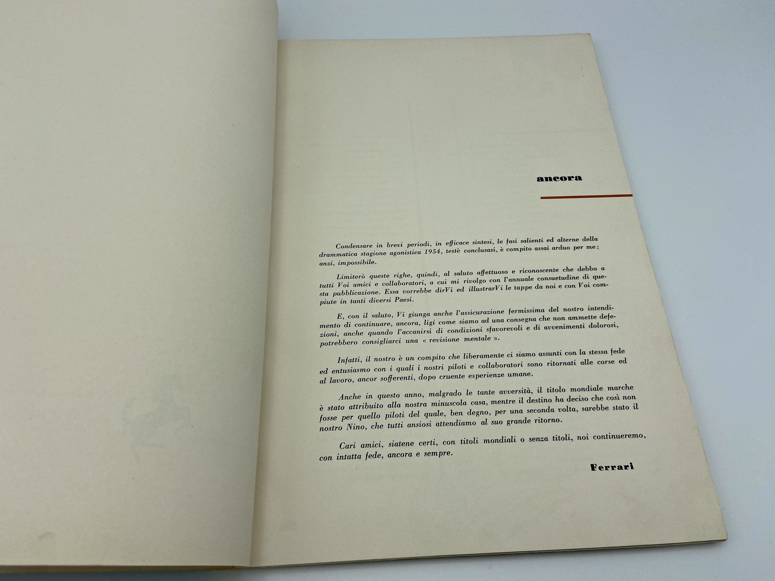 Ferrari Yearbook Annuario 1954