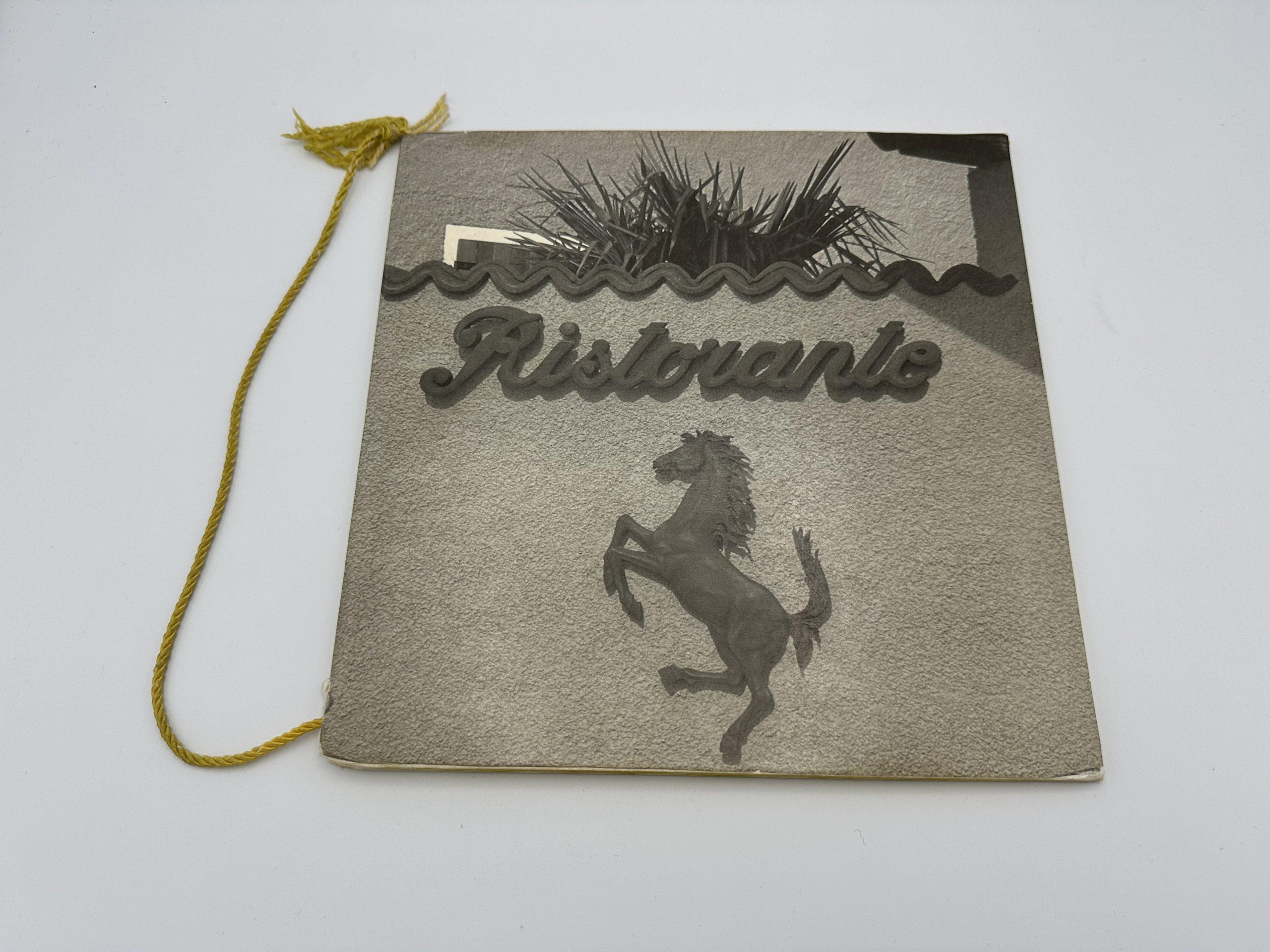 Ferrari Ristorante Cavallino Menu Card Holder - Factory Restaurant Maranello