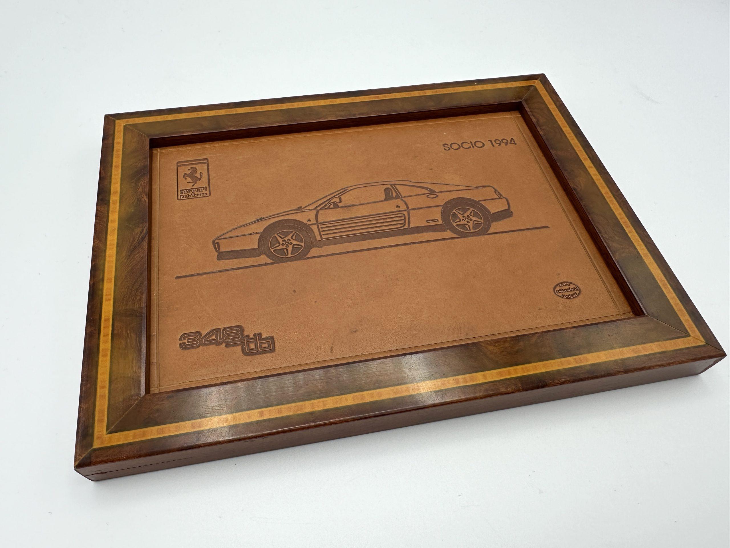 Ferrari 348 TB, Schedoni Leather Plaque – Socio 1994 - Club Italia