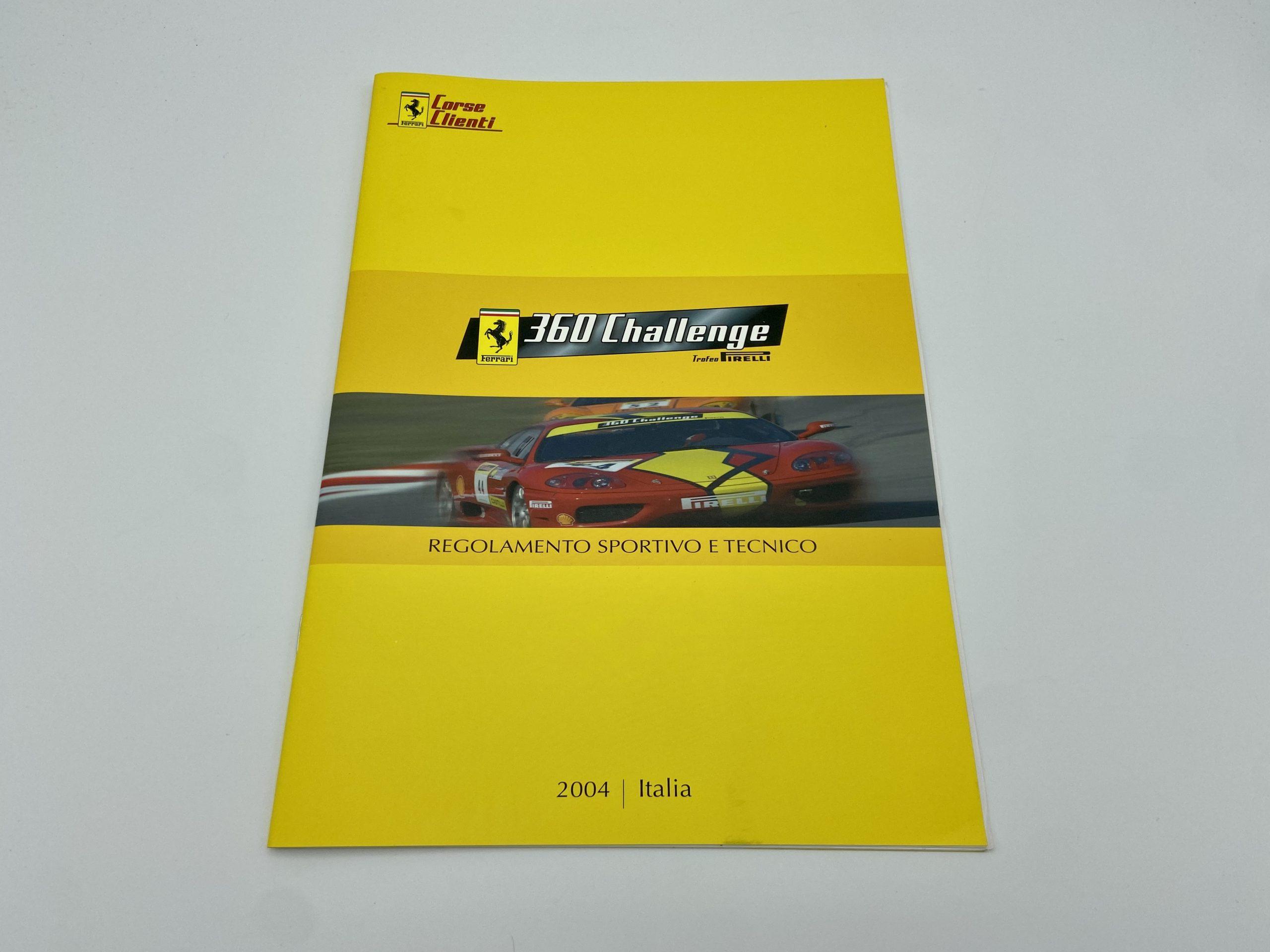 Ferrari 360 Challenge Sporting & Technical Regulations Brochure #2023/04 – Italian – 2004