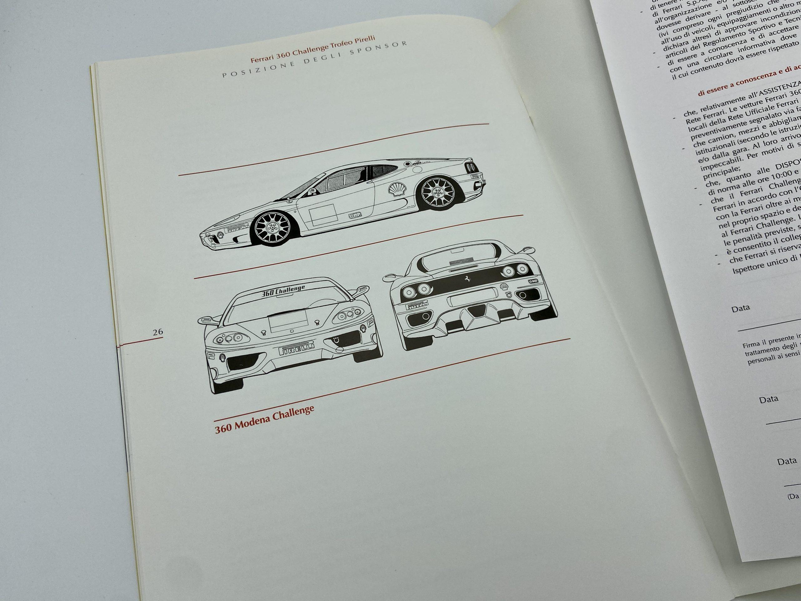 Ferrari 360 Challenge Sporting & Technical Regulations Brochure #2023/04 – Italian – 2004