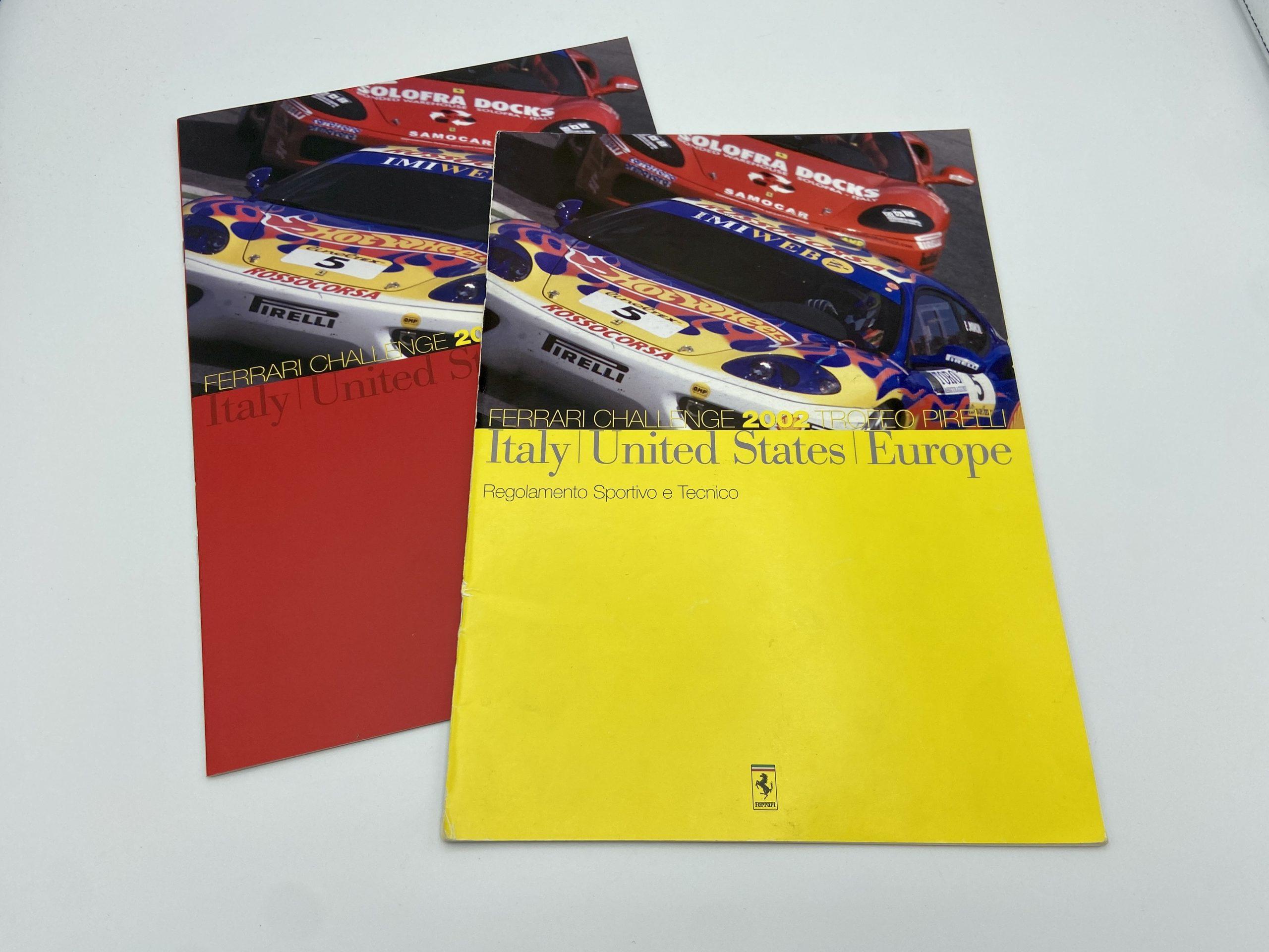 Ferrari 360 Challenge Sporting & Technical Regulations #1784/02 + Brochure  #1785/02 – Italian – 2002