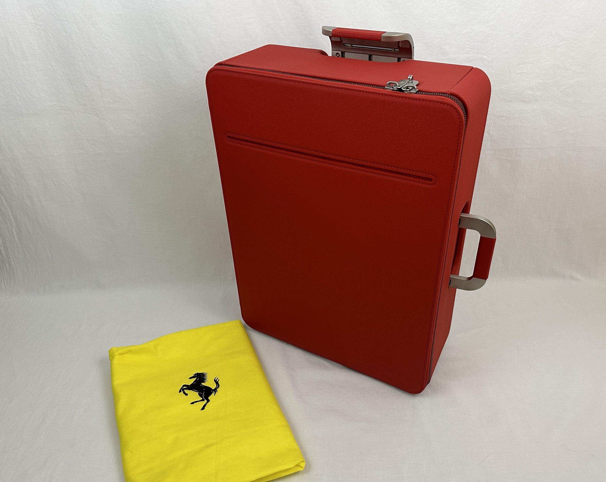 Ferrari Travel Trolley Design By Marc Newson – Red Leather – Made by Schedoni