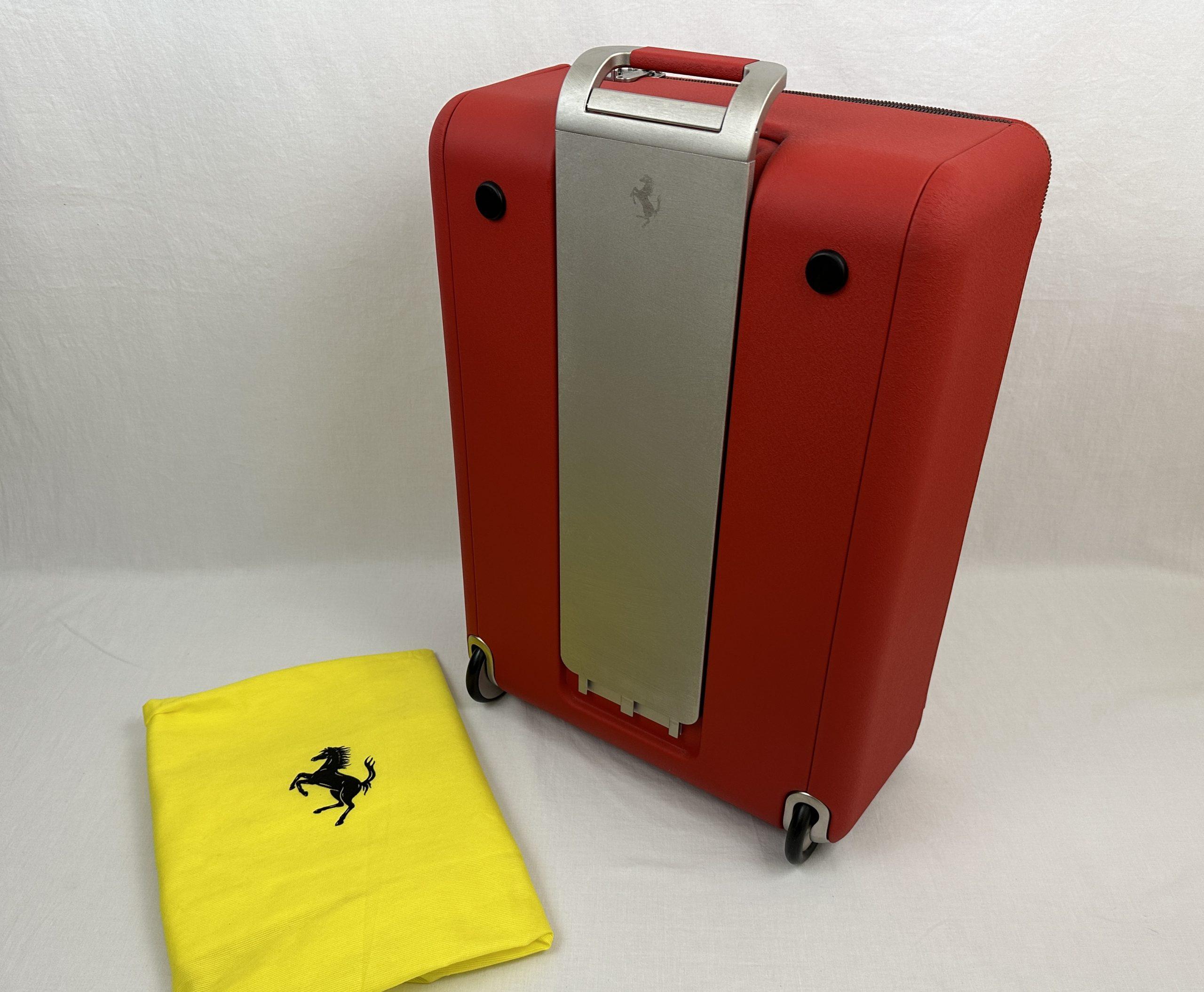 Ferrari Travel Trolley Design By Marc Newson – Red Leather – Made by Schedoni