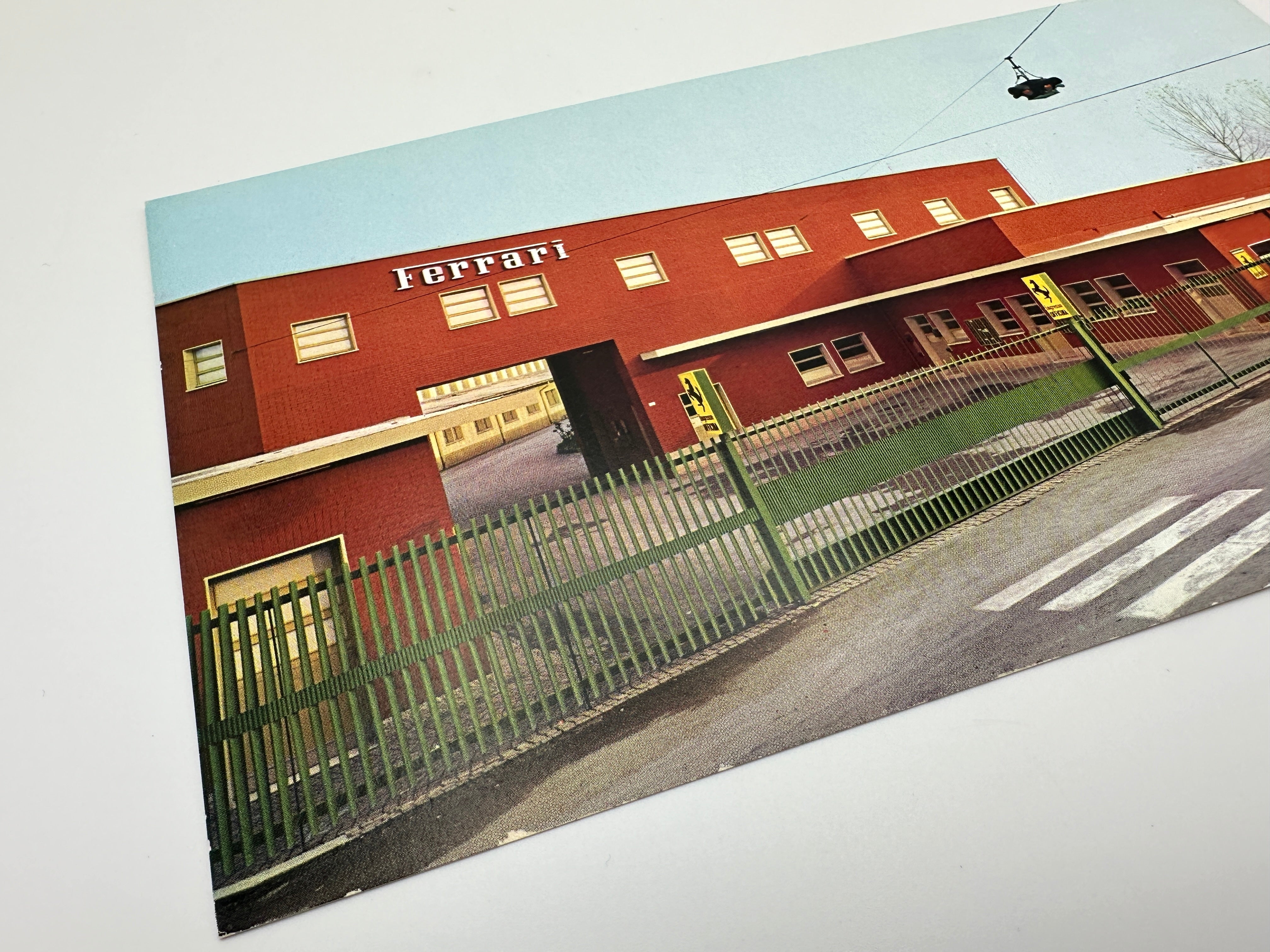 Ferrari Factory Entrance Gate Postcard 1960's - Official Factory Card