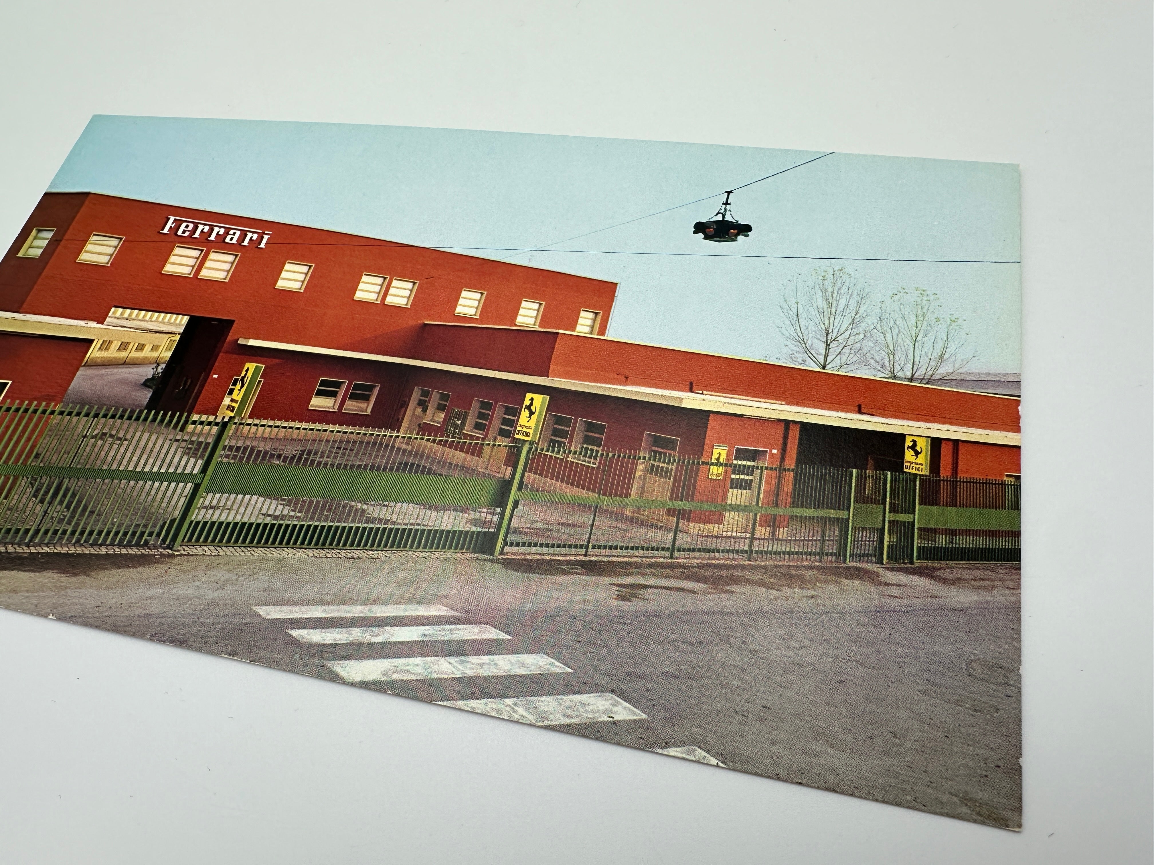Ferrari Factory Entrance Gate Postcard 1960's - Official Factory Card