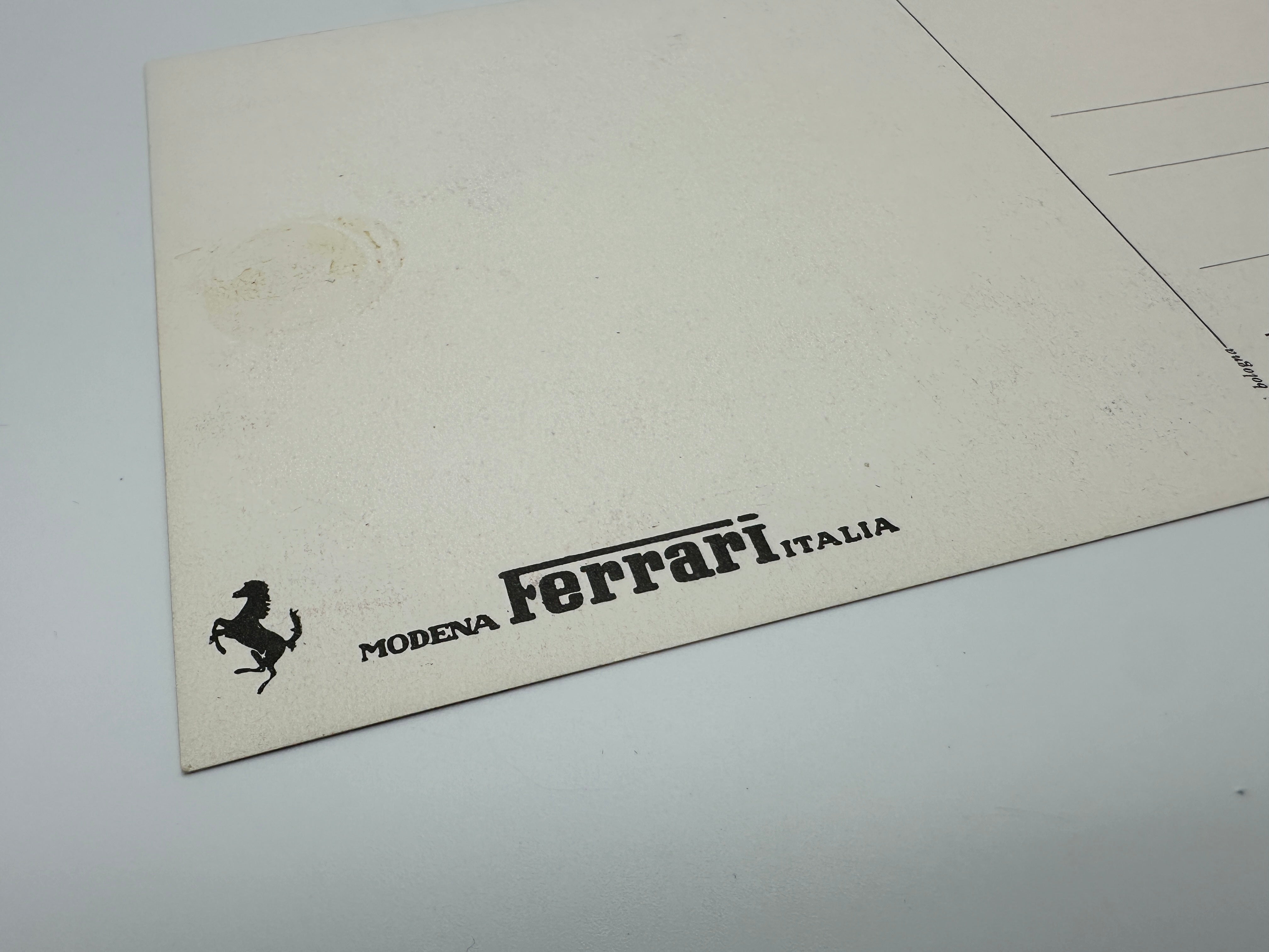 フェラーリ証明書　Ｆ612 Ferrari Factory Entrance Gate Postcard 1960's - Official Factory Card
