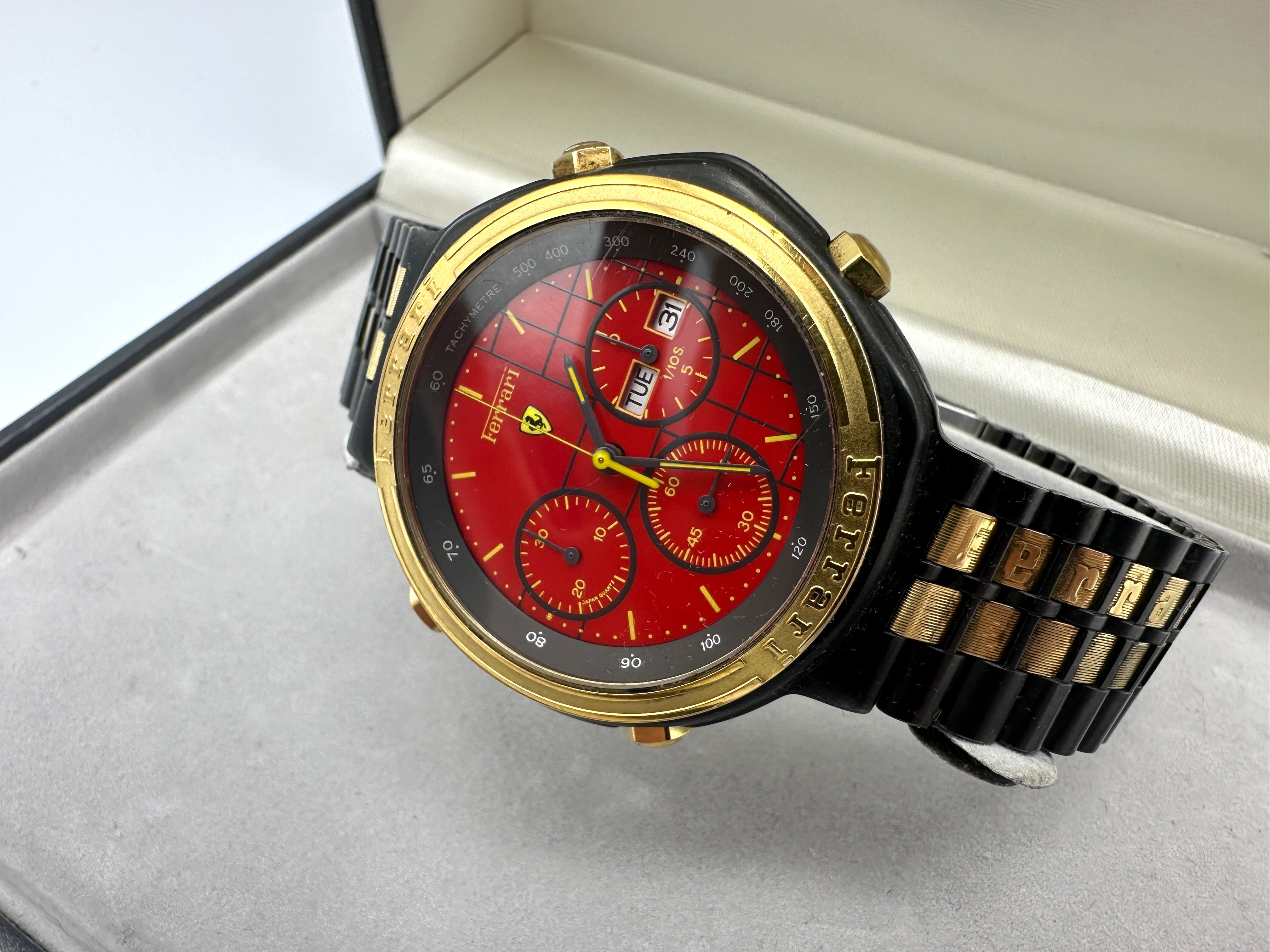 Ferrari Formula Series Chronograph Watch - Cartier Series - Box and Papers