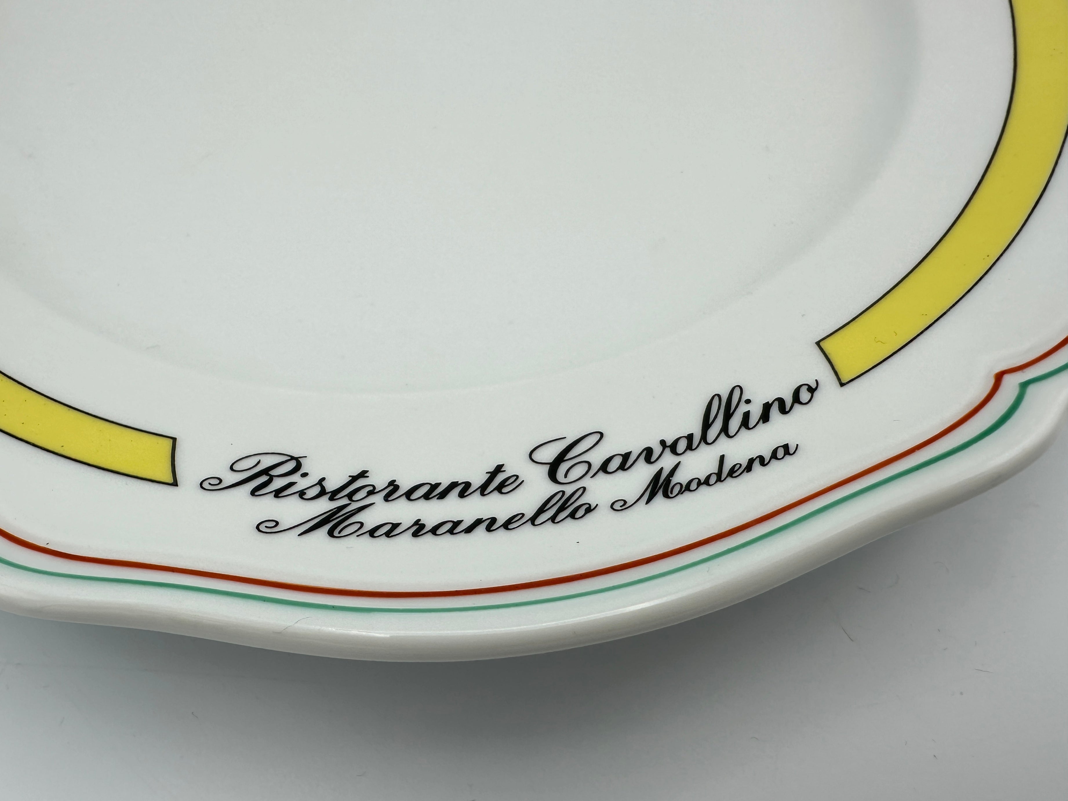 Ferrari Cavallino Restaurant Ceramic Dinner Plate - Richard Ginori Italy – Ristorante Cavallino Maranello