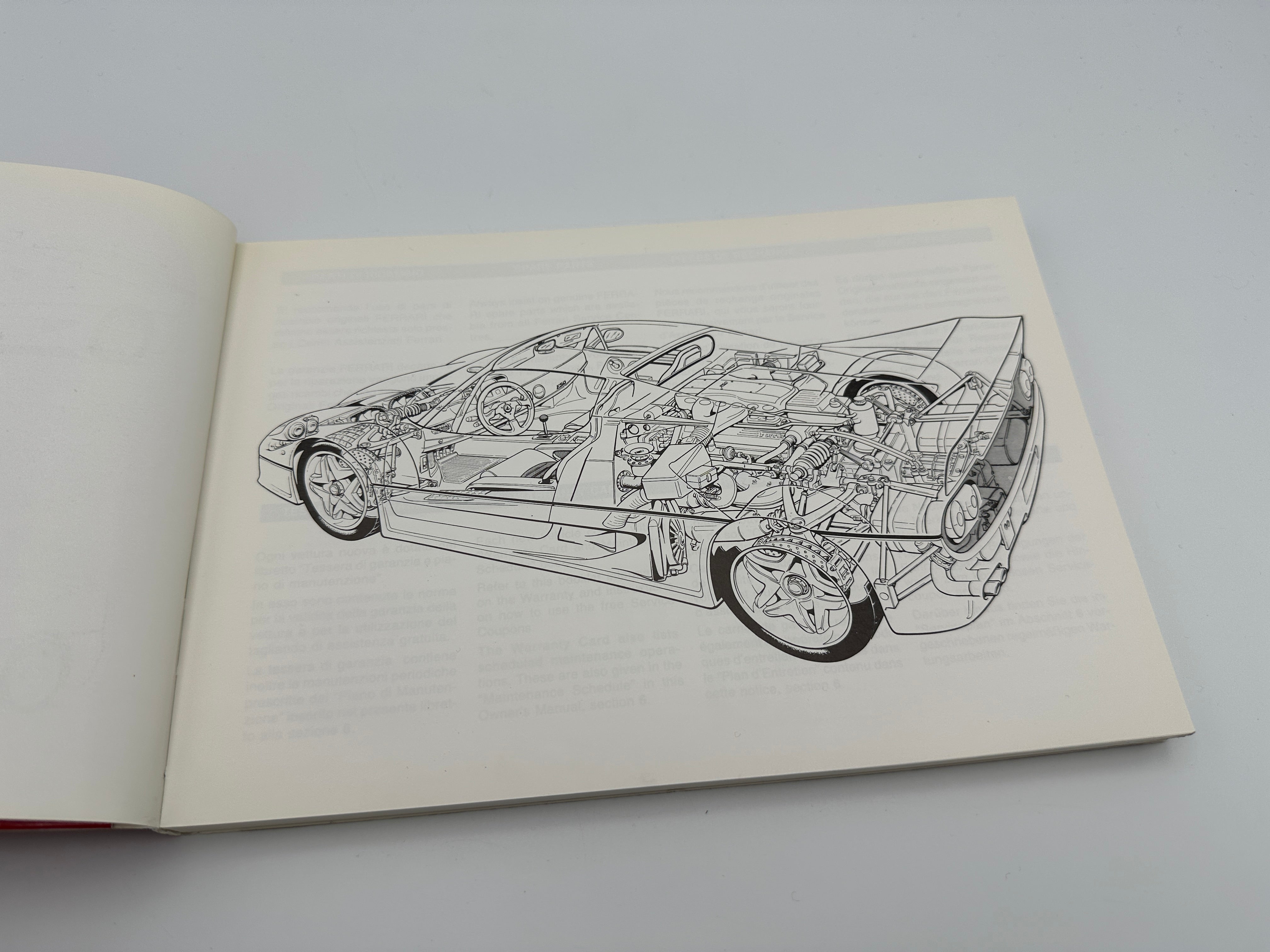 Ferrari F50 Owners Manual, Handbook #991/95 - 1st Edition - 1995