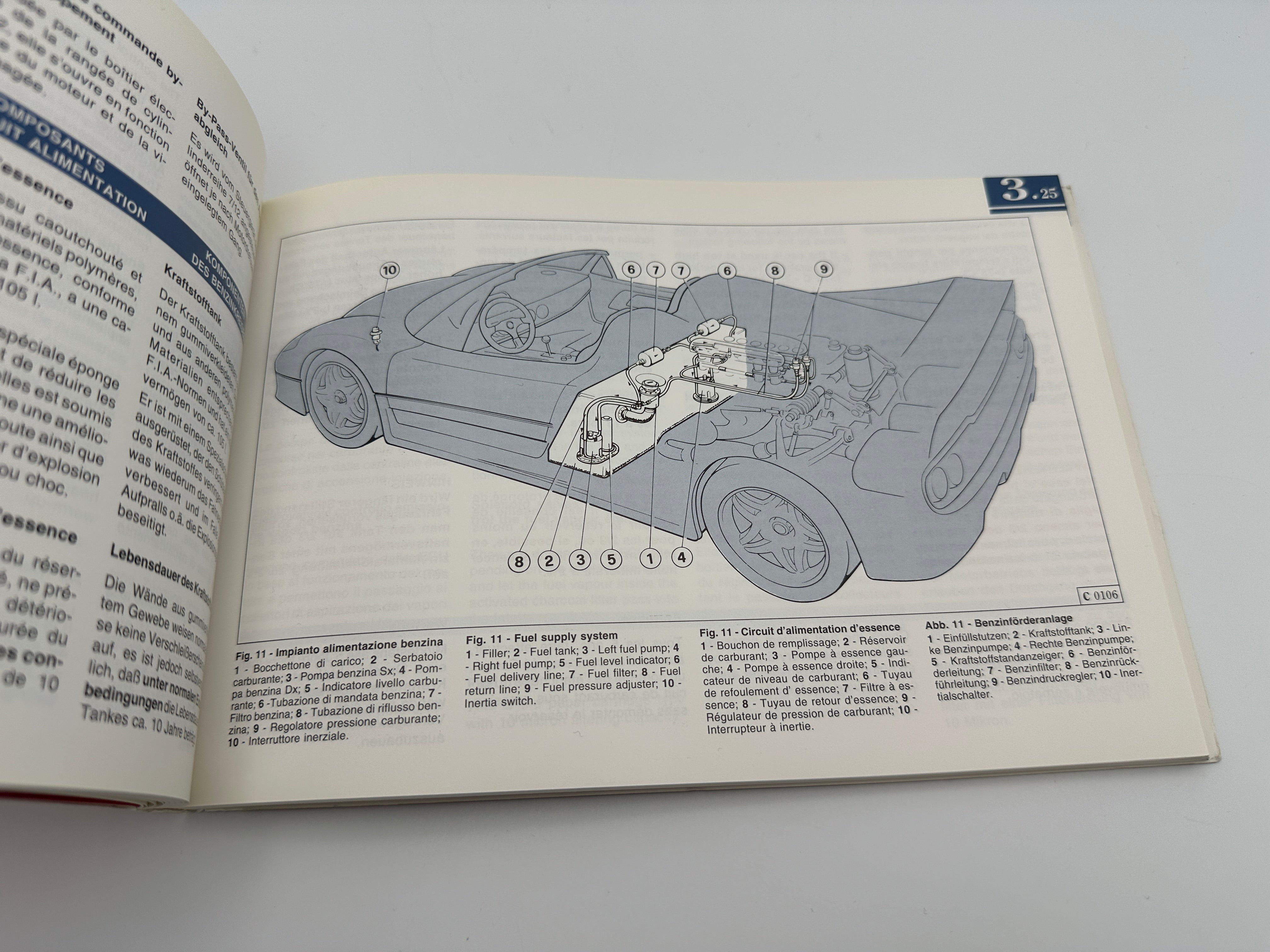 Ferrari F50 Owners Manual, Handbook #991/95 - 1st Edition - 1995