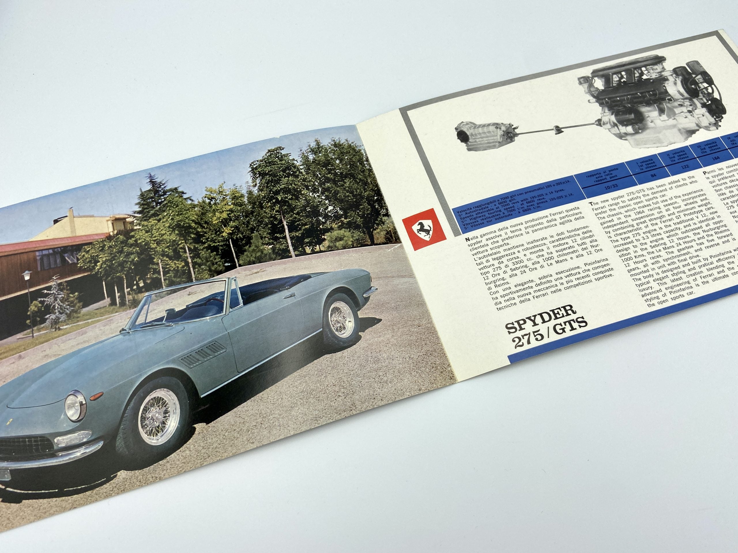 Ferrari 275 GTS Spyder Sales Brochure