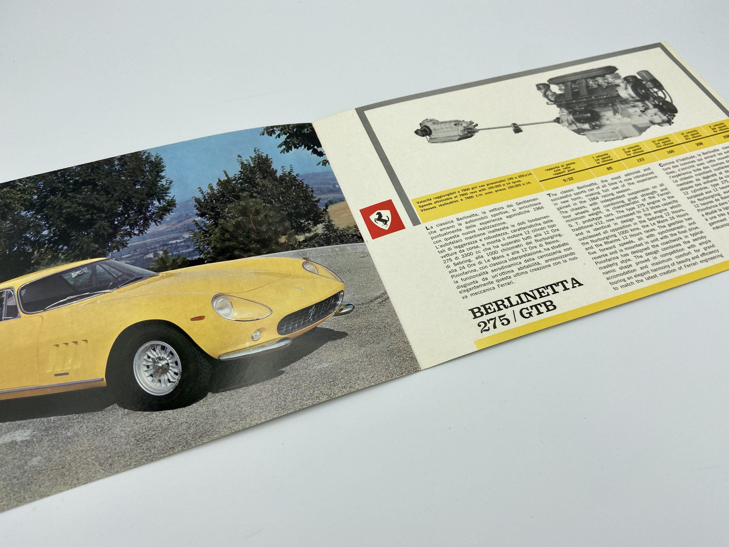 Ferrari 275 GTB Berlinetta Short Nose Sales Brochure