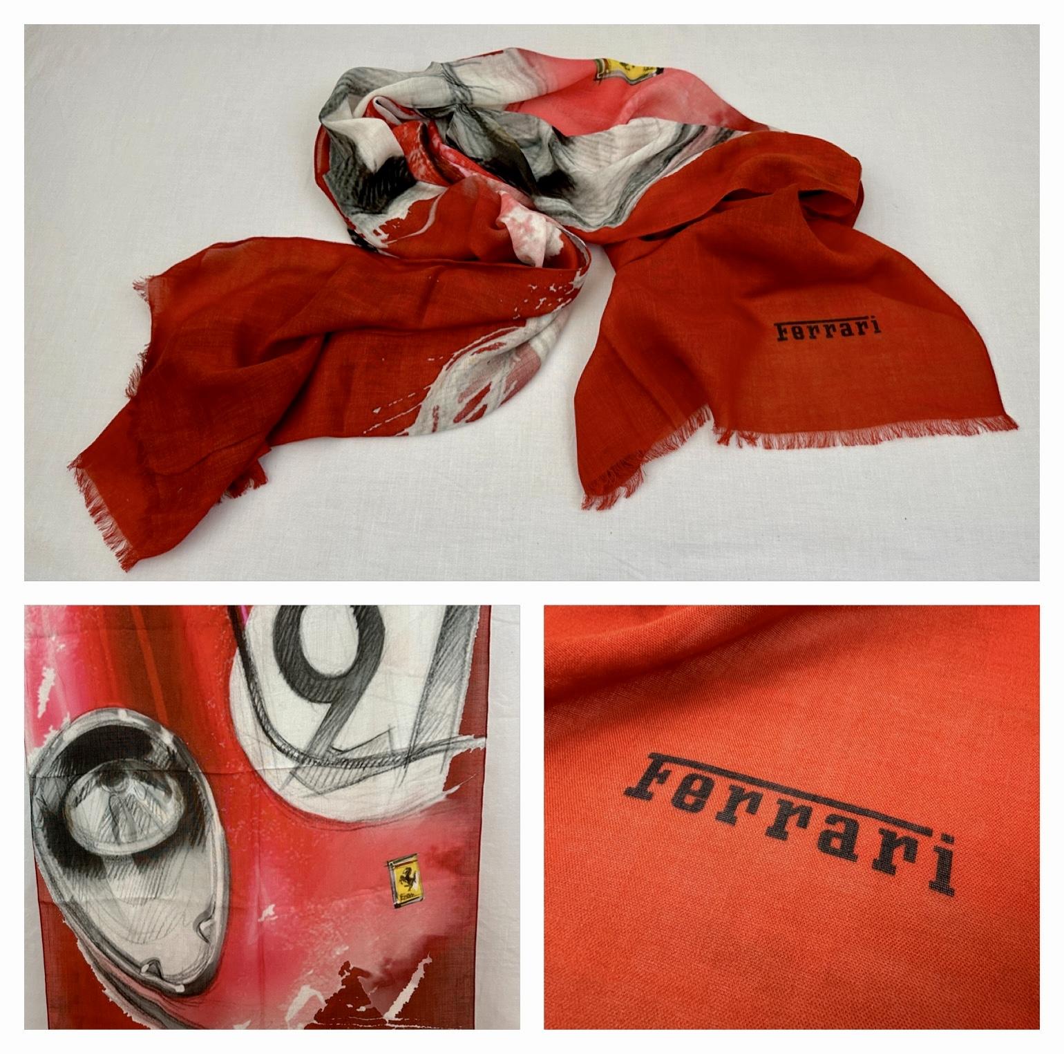 Ferrari 250 LM Classic Print Scarf, Shawl, Foulard – Original Accessory