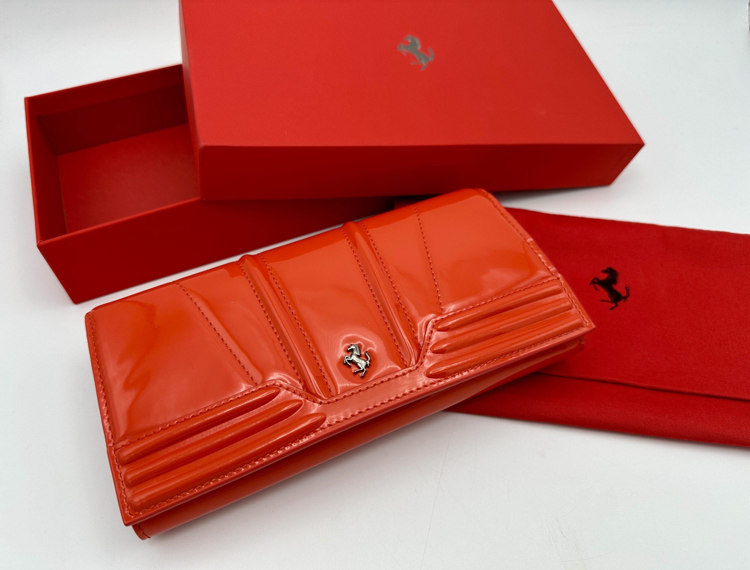 Ferrari Red Leather Wallet – Women’s Purse – Official Ferrari Luxury Accessory