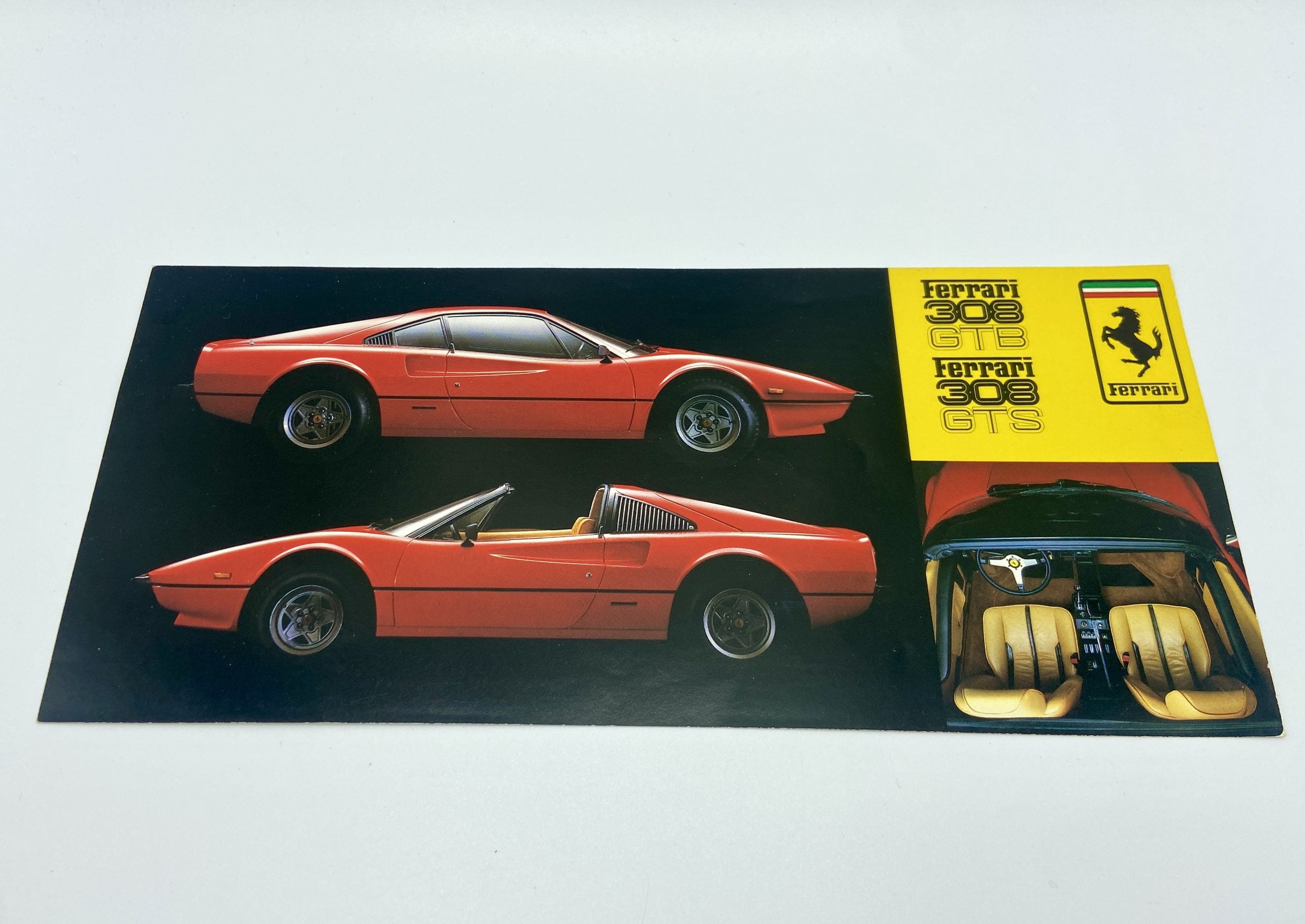 Ferrari 308 GTB 308 GTS Japanese Specification Sheet, Brochure sheet – Japan